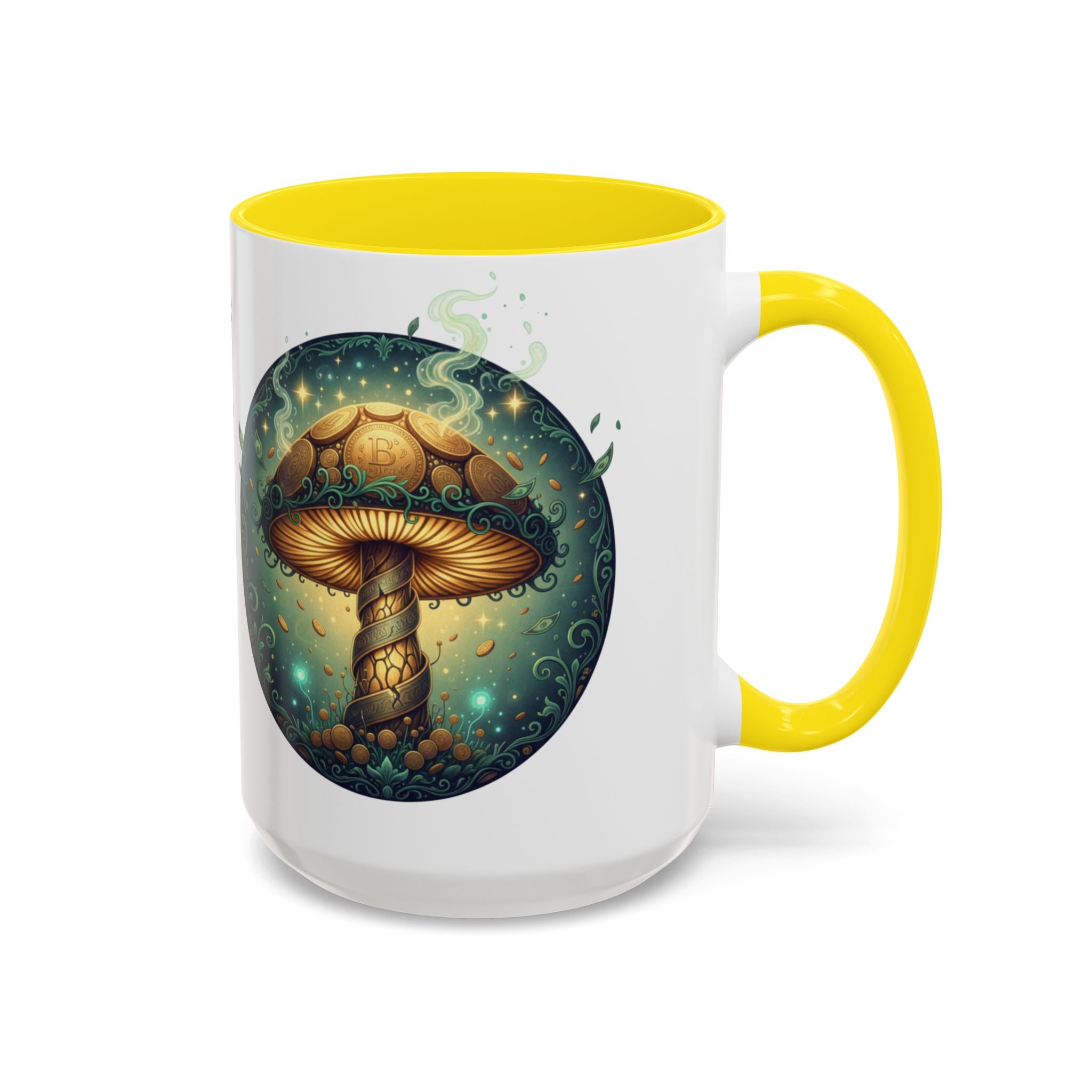 Mushroom Alchemy Coffee Mug — "Money flows to me freely, given, and in abundance" (11/15oz)