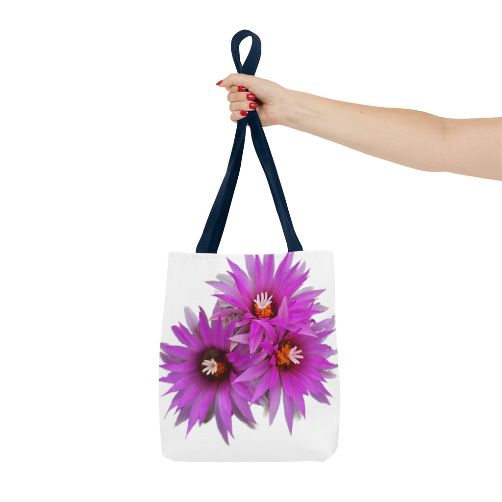 Pink Cactus Flower Tote Bag — Vibrant Desert Floral All-Over Print Tote