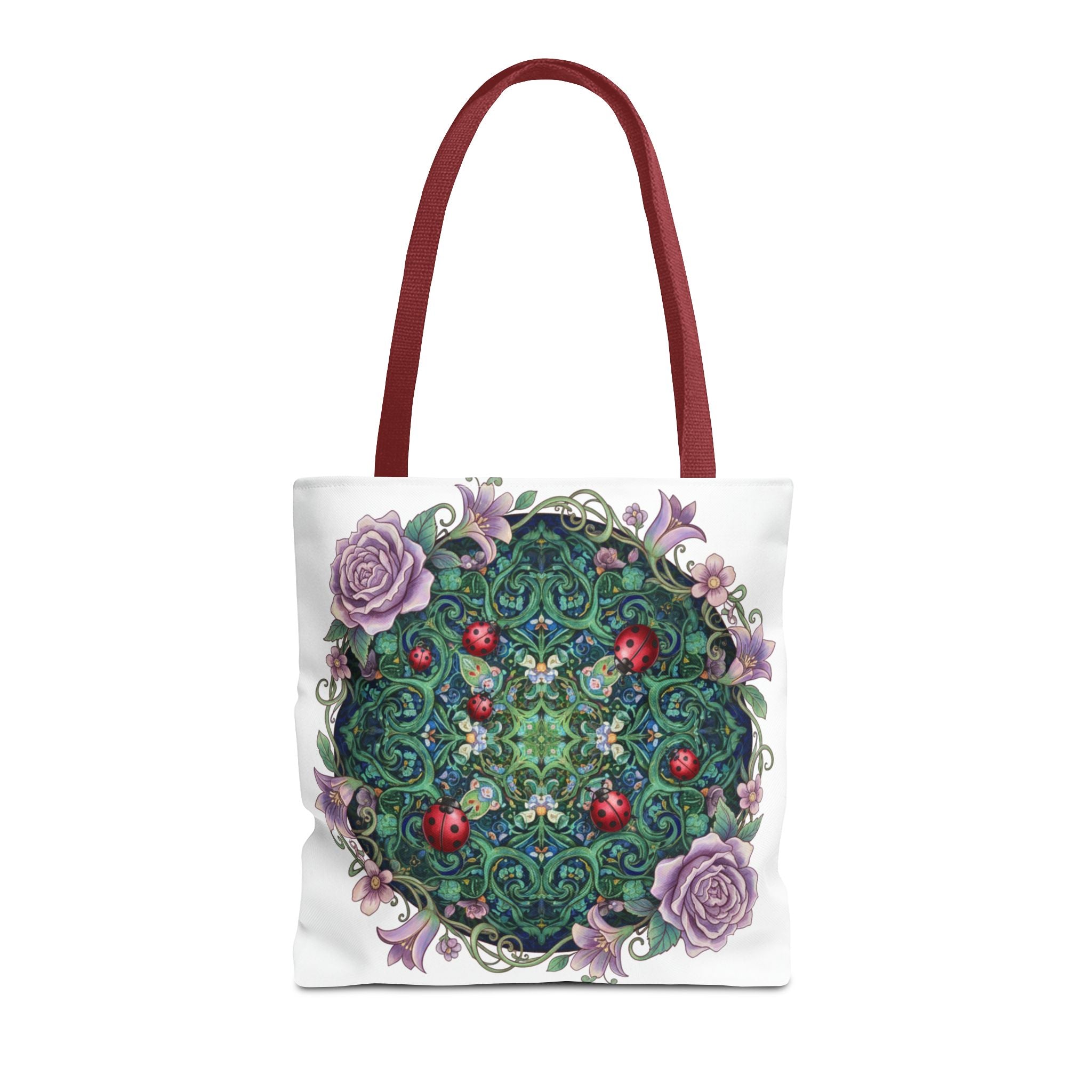 Floral Mandala Tote Bag – Ladybug & Rose Garden AOP Tote