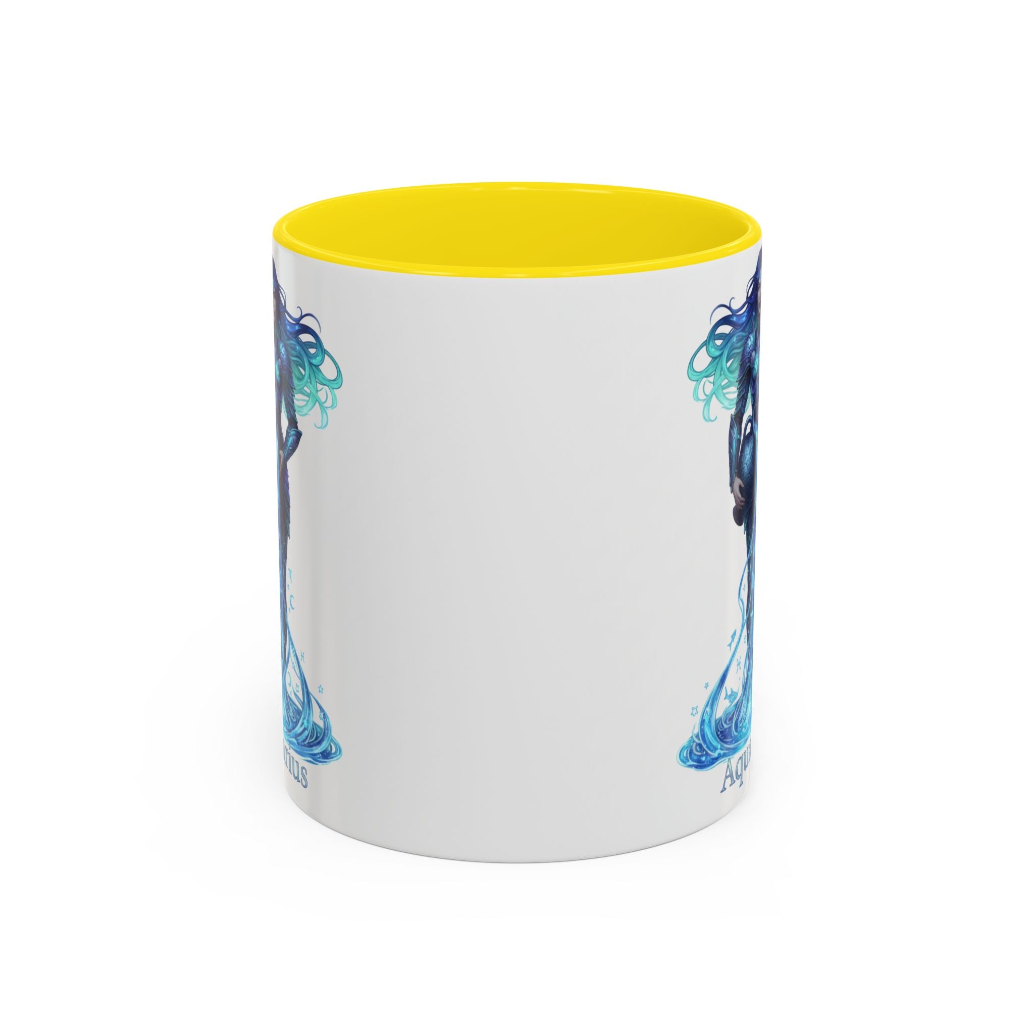 Aquarius Zodiac Coffee Mug — Water Bearer Astrology Accent Mug