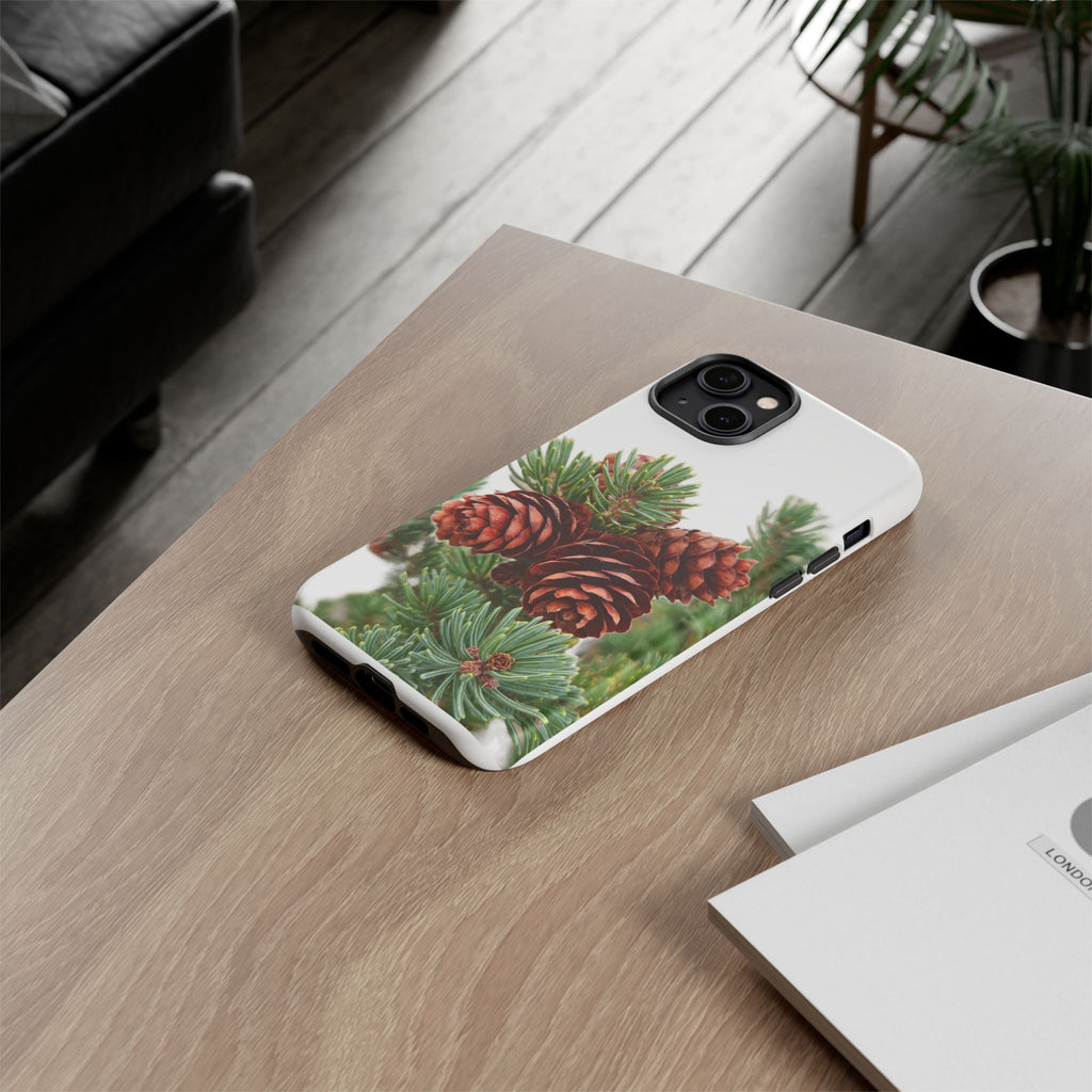 Pinecone Tough Phone Case — Protective Botanical Phone Cover