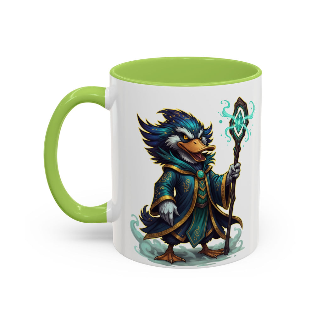 Mage Duck Coffee Mug — Fantasy Wizard Duck Illustration Accent Mug (11/15oz)