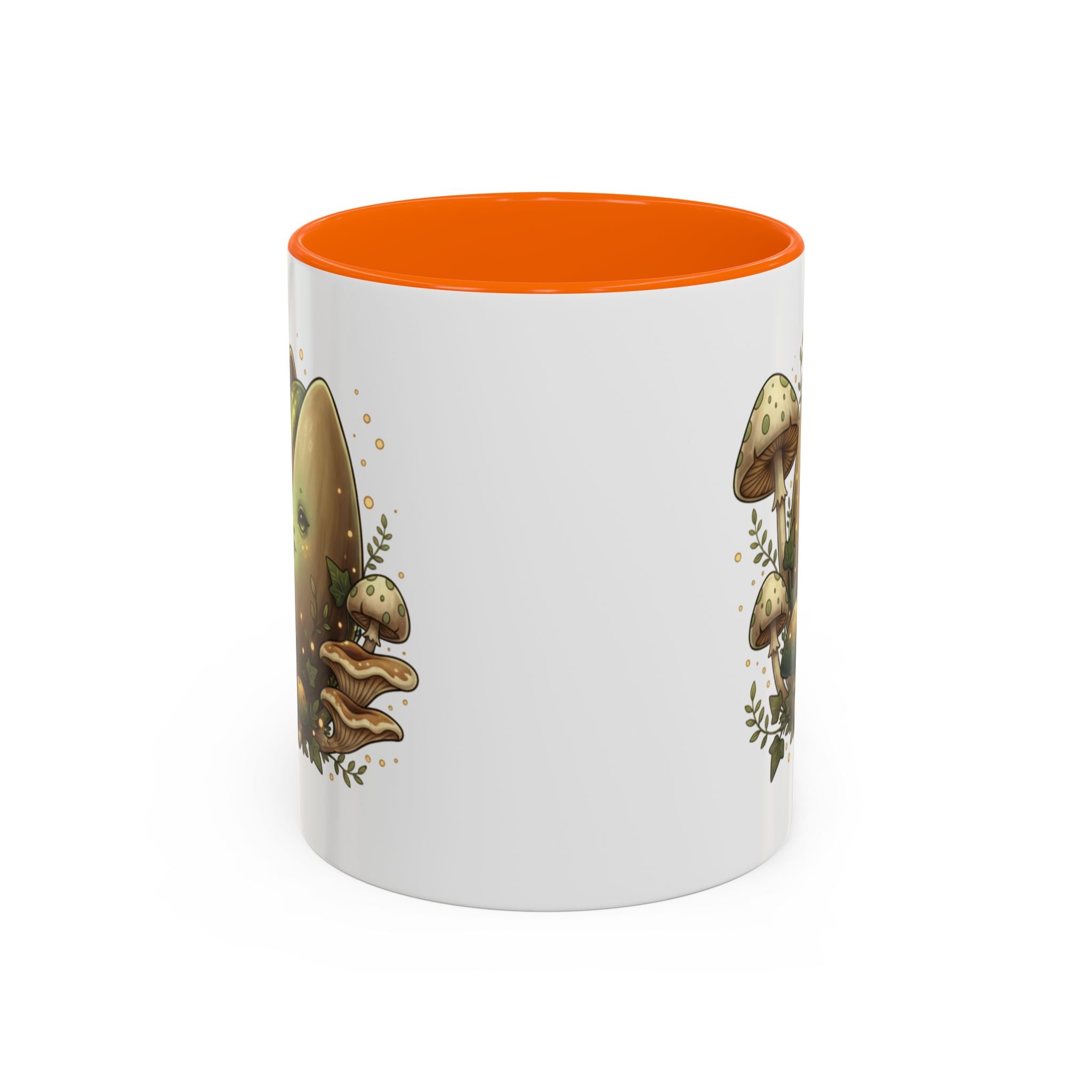 Mushroom Forest Accent Coffee Mug — Cute Woodland Fungi Design (11/15oz)