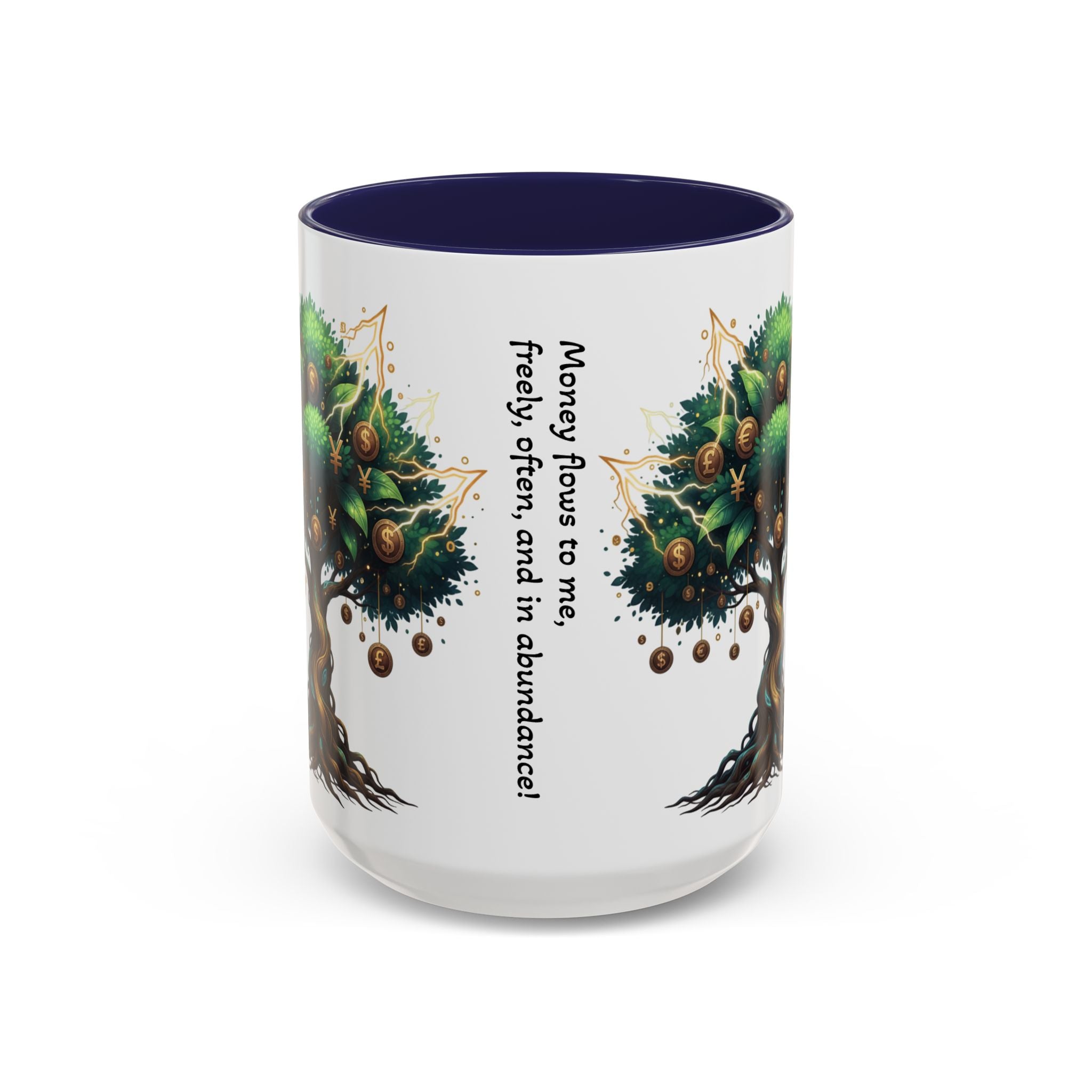 Accent Mug — Money Flows to Me Tree of Abundance Coffee Cup (11/15oz)