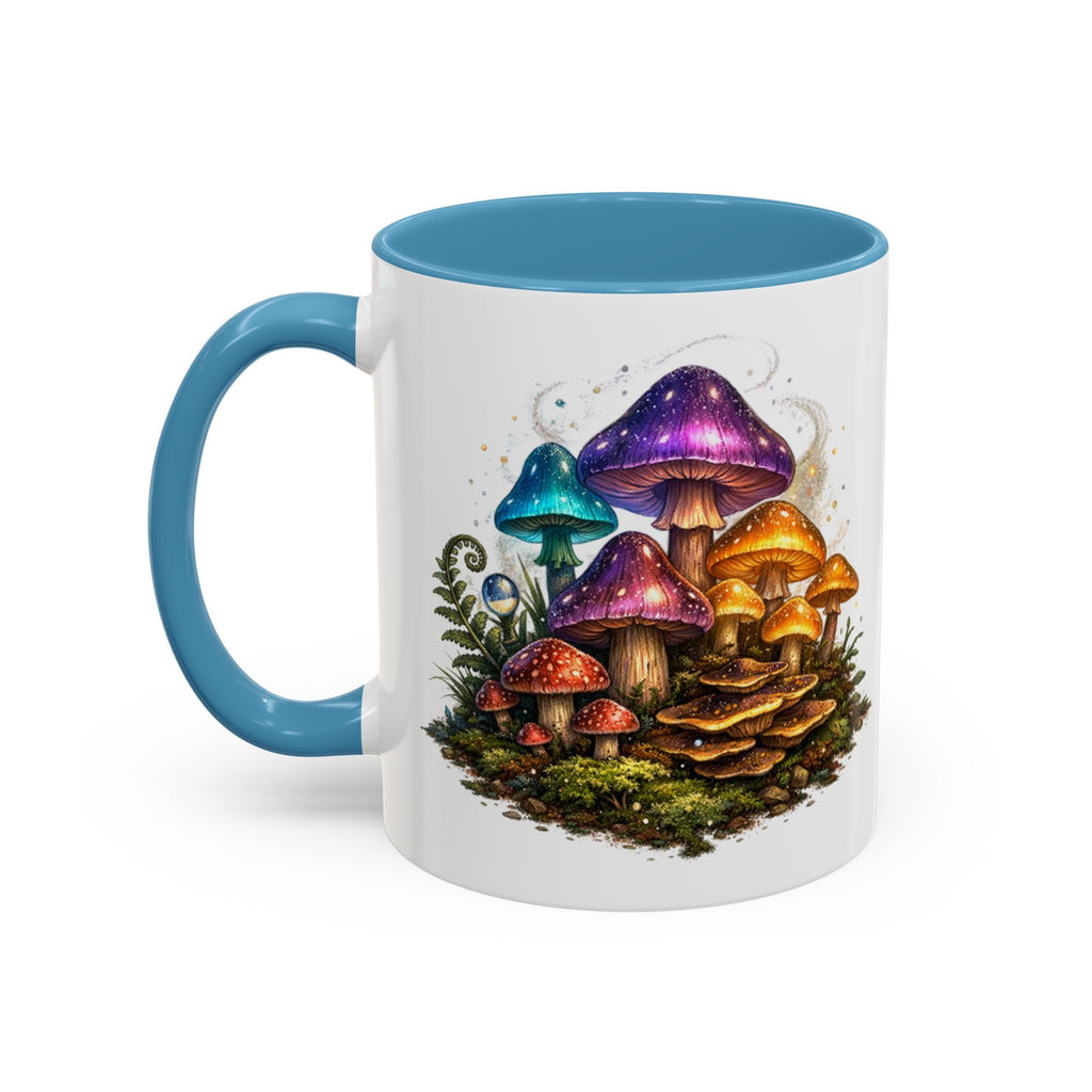 Colorful Fantasy Mushroom Coffee Mug — Accent Ceramic 11/15oz