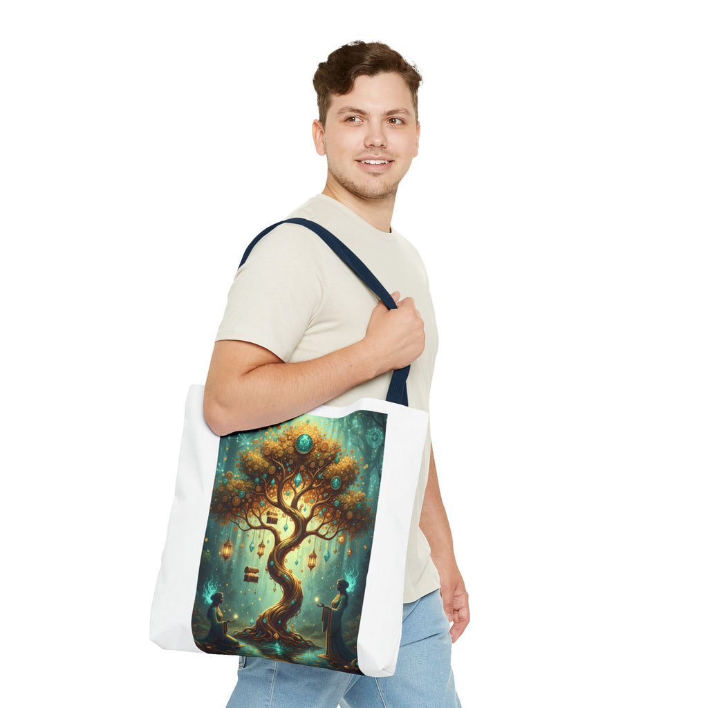 Enchanted Tree Tote Bag — Magical Night Forest Art AOP