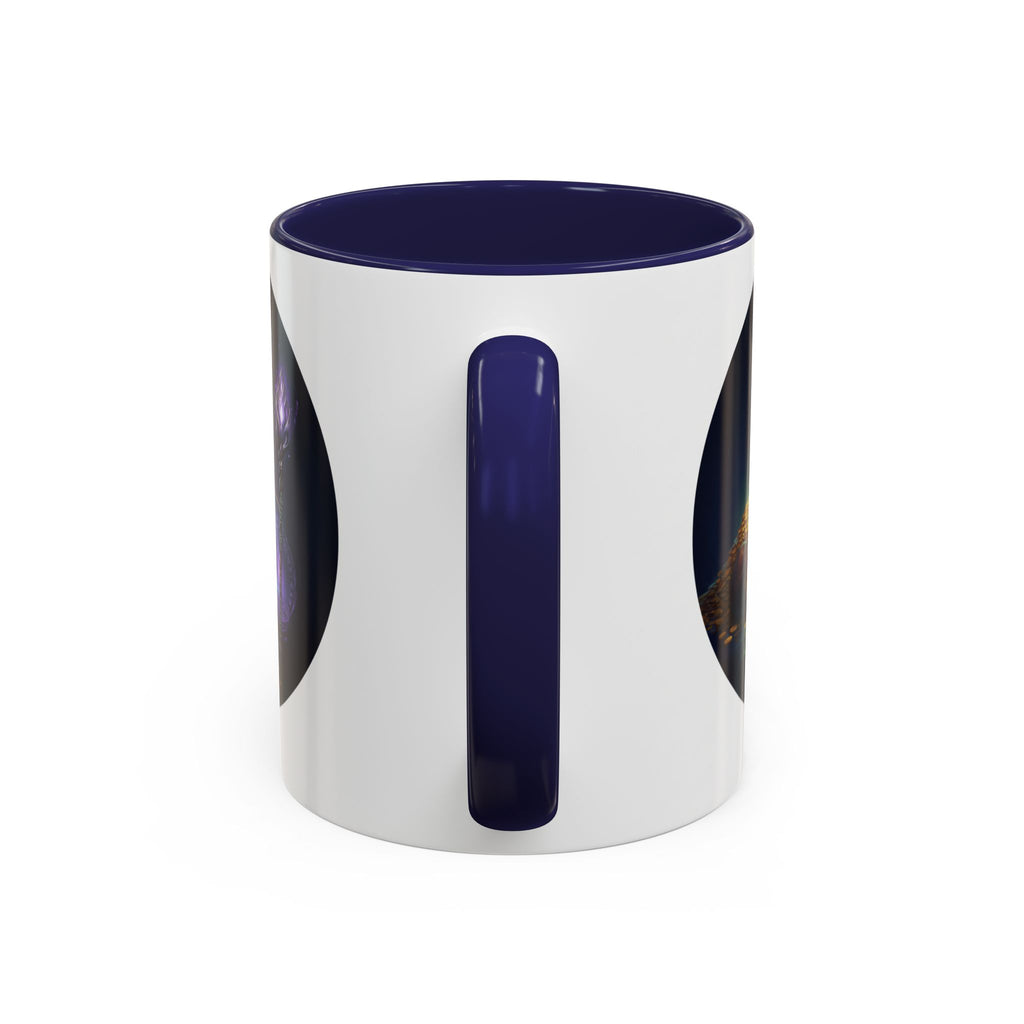 Magic Crown Coffee Mug — Fantasy Wizard Staff & Spilled Gold Accent Mug (11/15 oz)