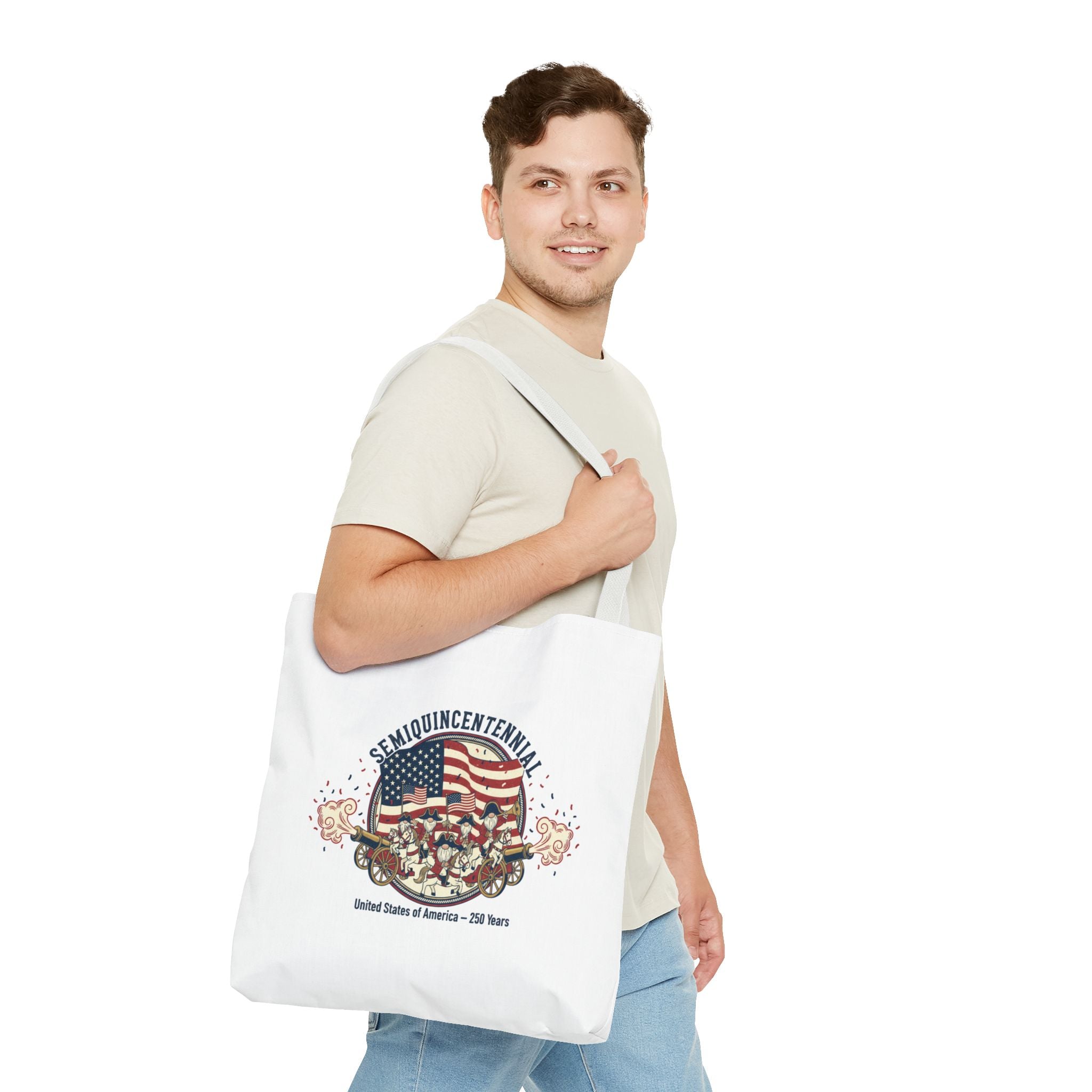 Semiquincentennial Tote Bag — USA 250 Years Flag & Celebration Design