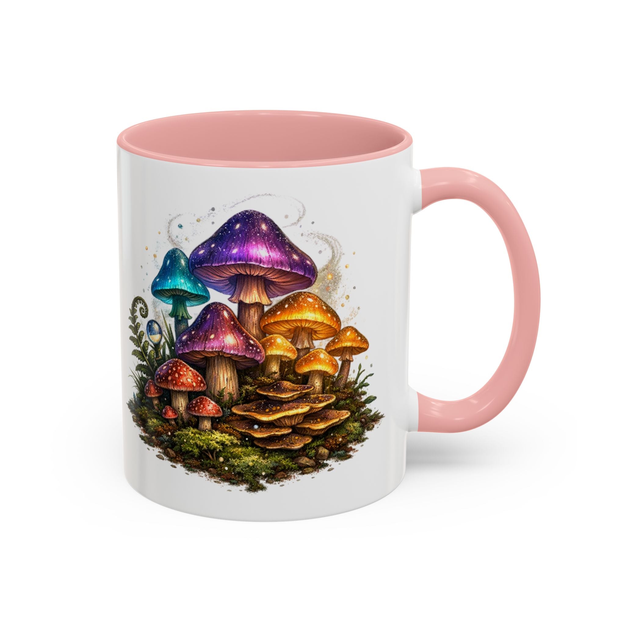 Colorful Fantasy Mushroom Coffee Mug — Accent Ceramic 11/15oz