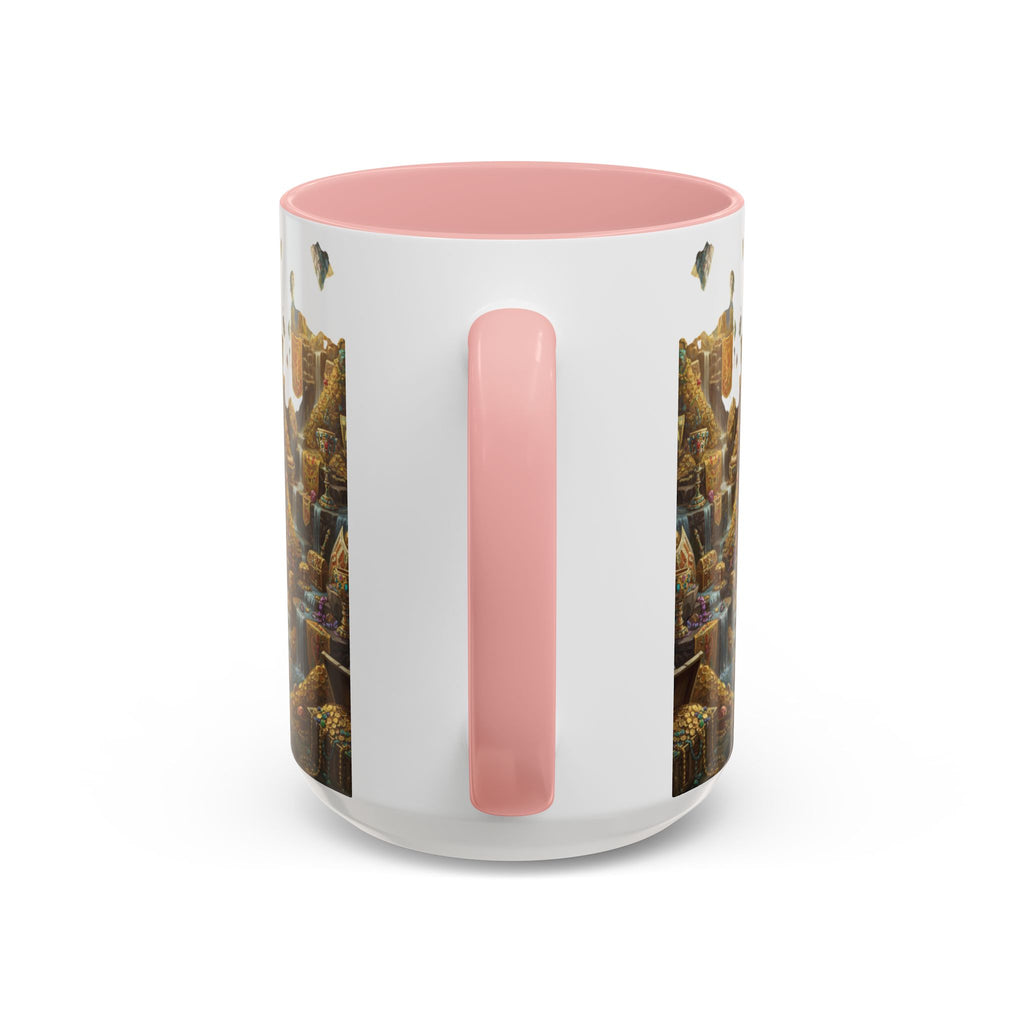 Dragon Hoard Accent Coffee Mug — Fantasy Treasure Landscape (11/15 oz)