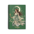 Virgo Astrology Spiral Notebook — Ruled Journal with Celestial Maiden Design