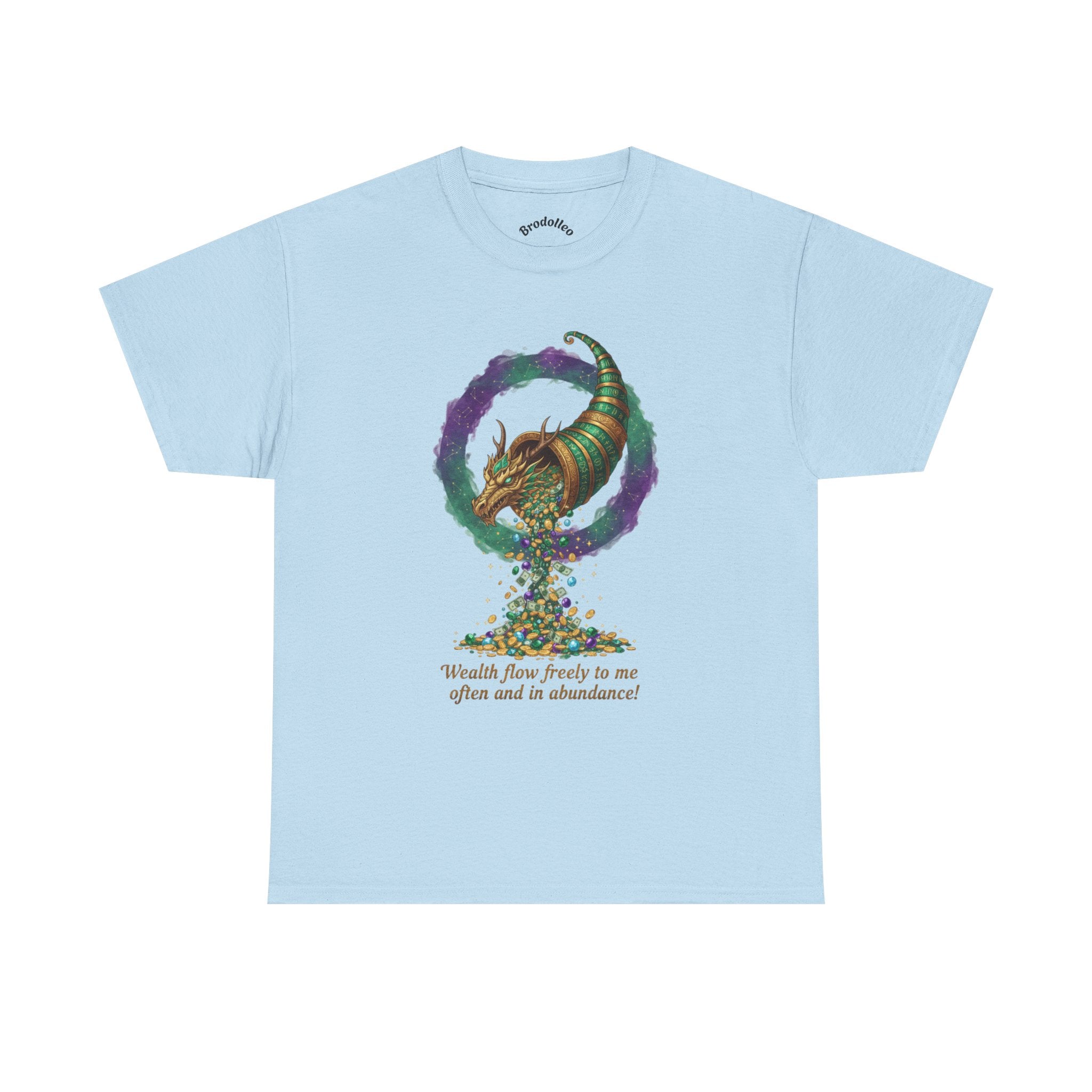 T-Shirt — Cornucopia Wealth Design: "Wealth Flows Freely to Me" Affirmation Tee