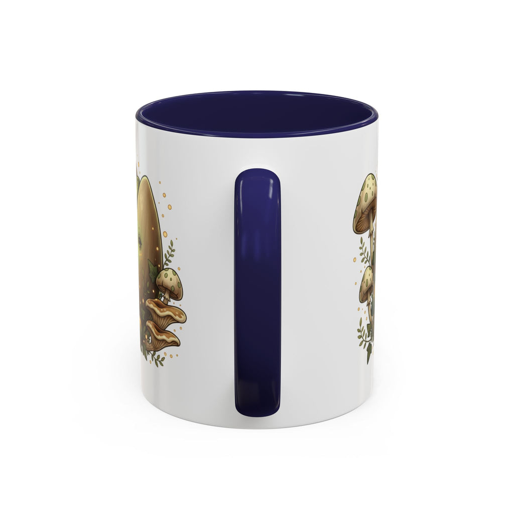 Mushroom Forest Accent Coffee Mug — Cute Woodland Fungi Design (11/15oz)
