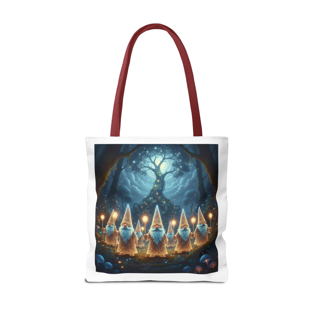 Mystical Gnome Forest Tote Bag — Candlelight Woodland Magic AOP