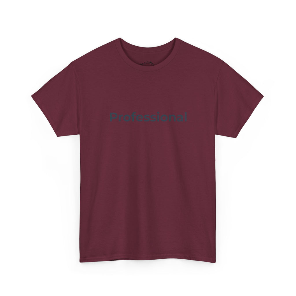 Professional T‑Shirt — Minimalist White Tee with 'Professional' Text