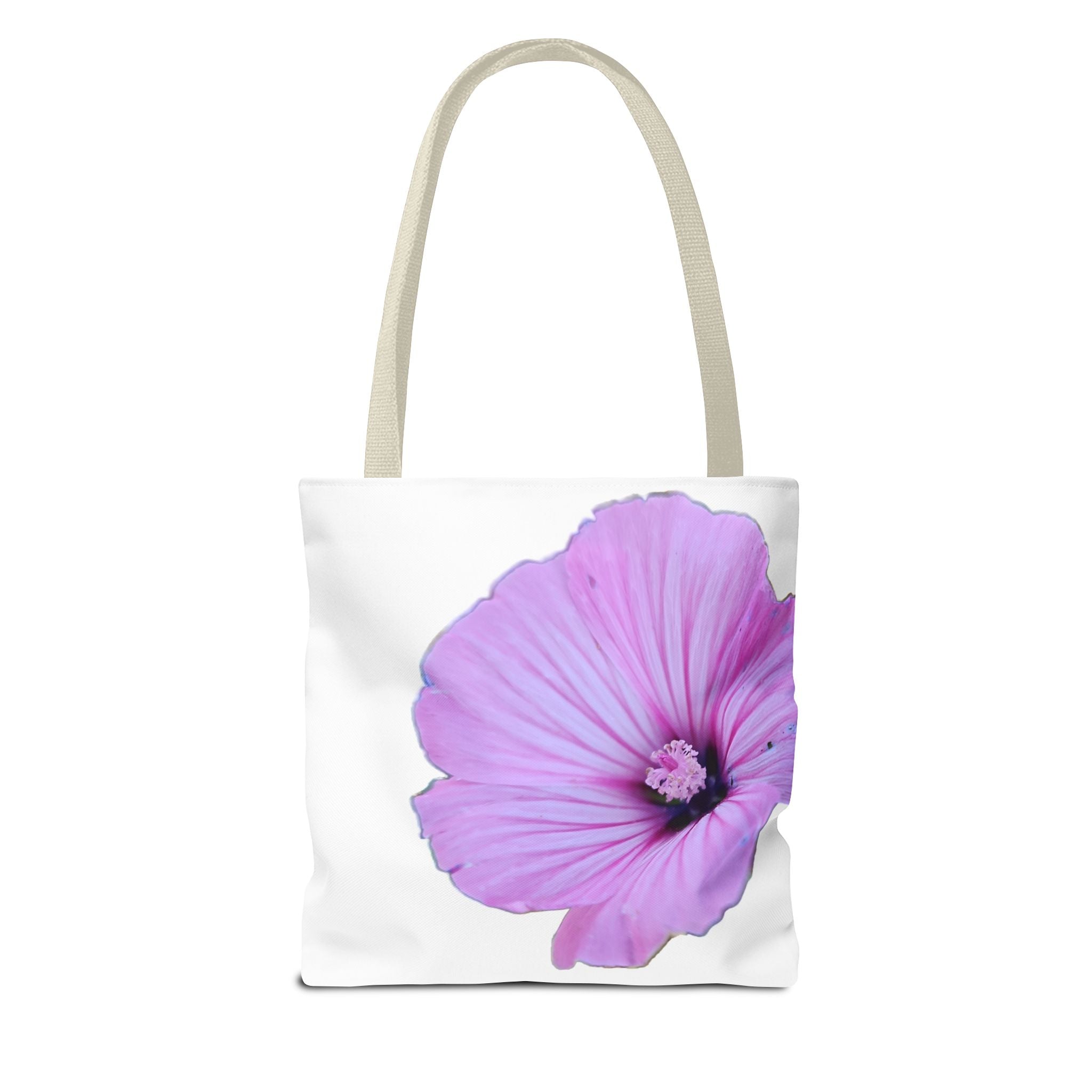 Floral Pink Hibiscus Tote Bag — Large Botanical Beach & Market Tote