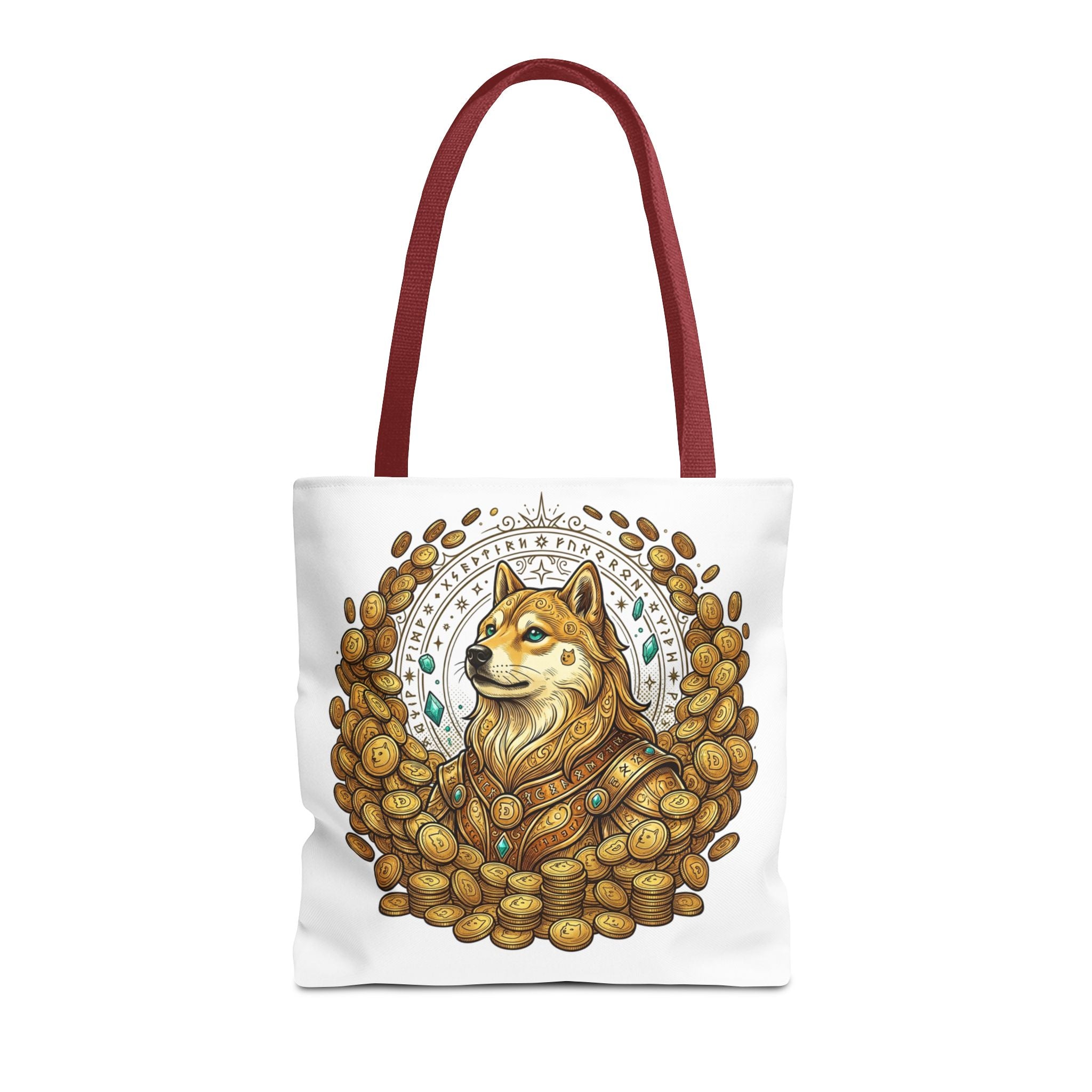 Dogecoin Shiba Inu Coin Pile Tote Bag — Crypto Meme Art Tote