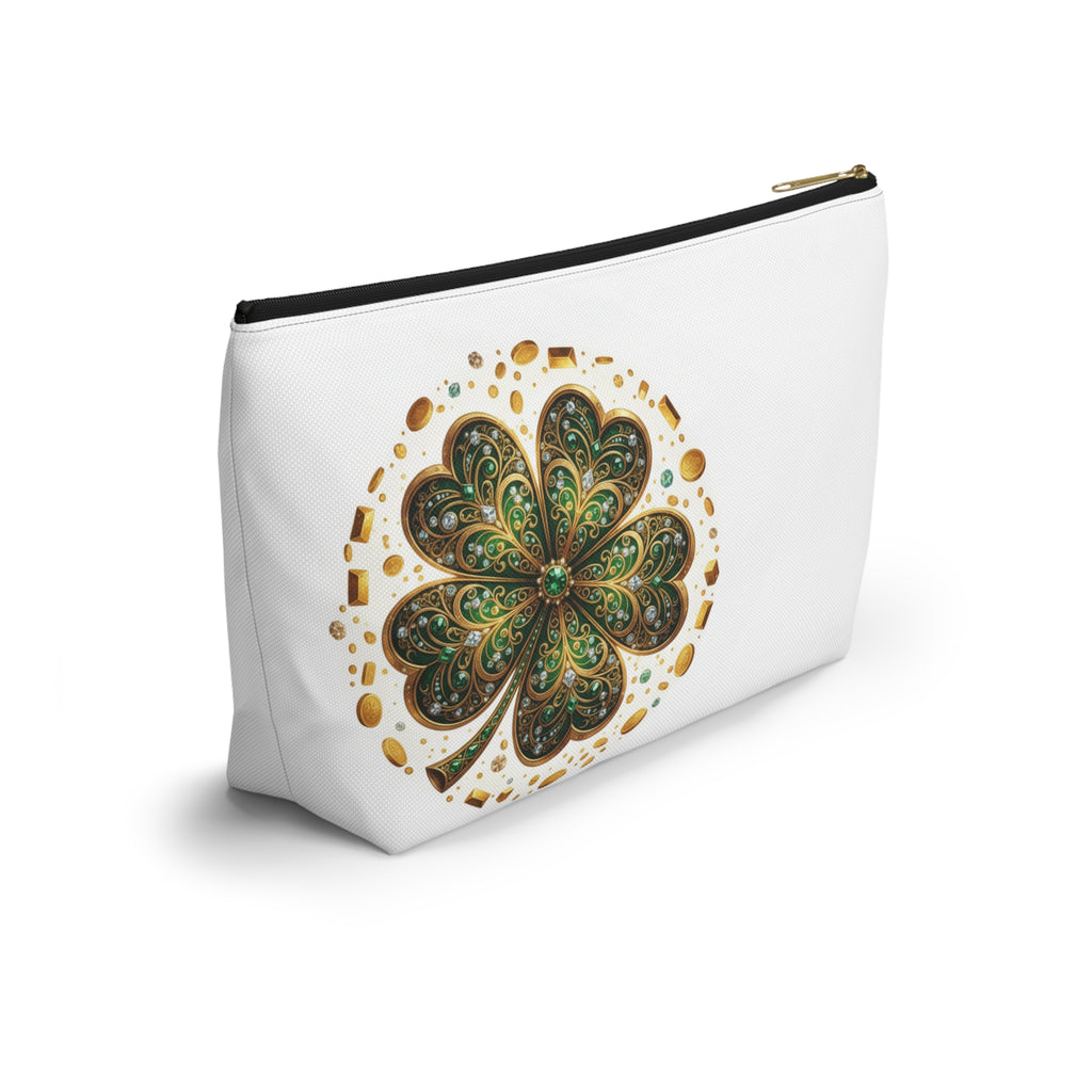 Clover Accessory Pouch — St. Patrick’s Day Shamrock Makeup Bag