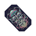 Psychedelic Mushroom Kiss-Cut Sticker – Pastel Cosmic Fungi Decal