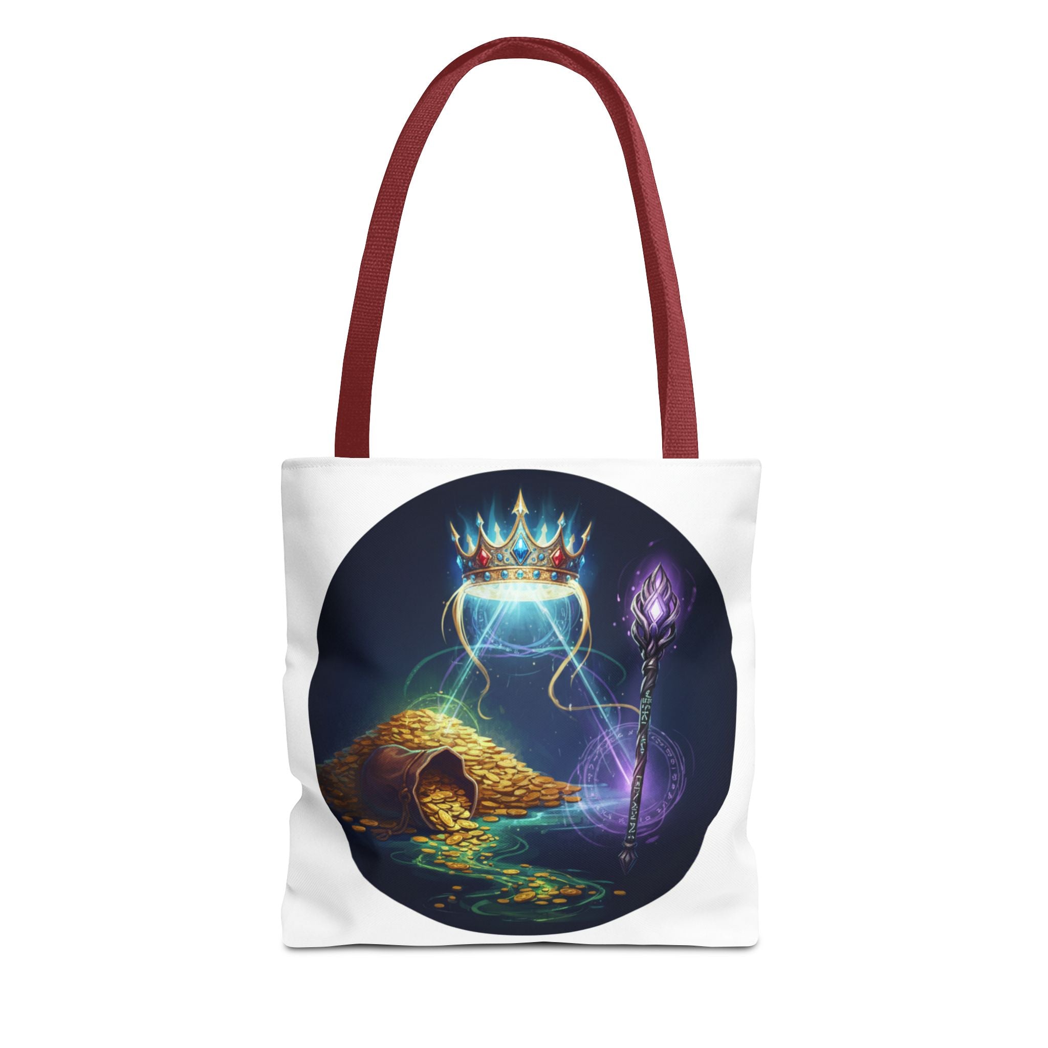 Mystic Crown & Treasure Tote Bag — Fantasy Magic Art Tote