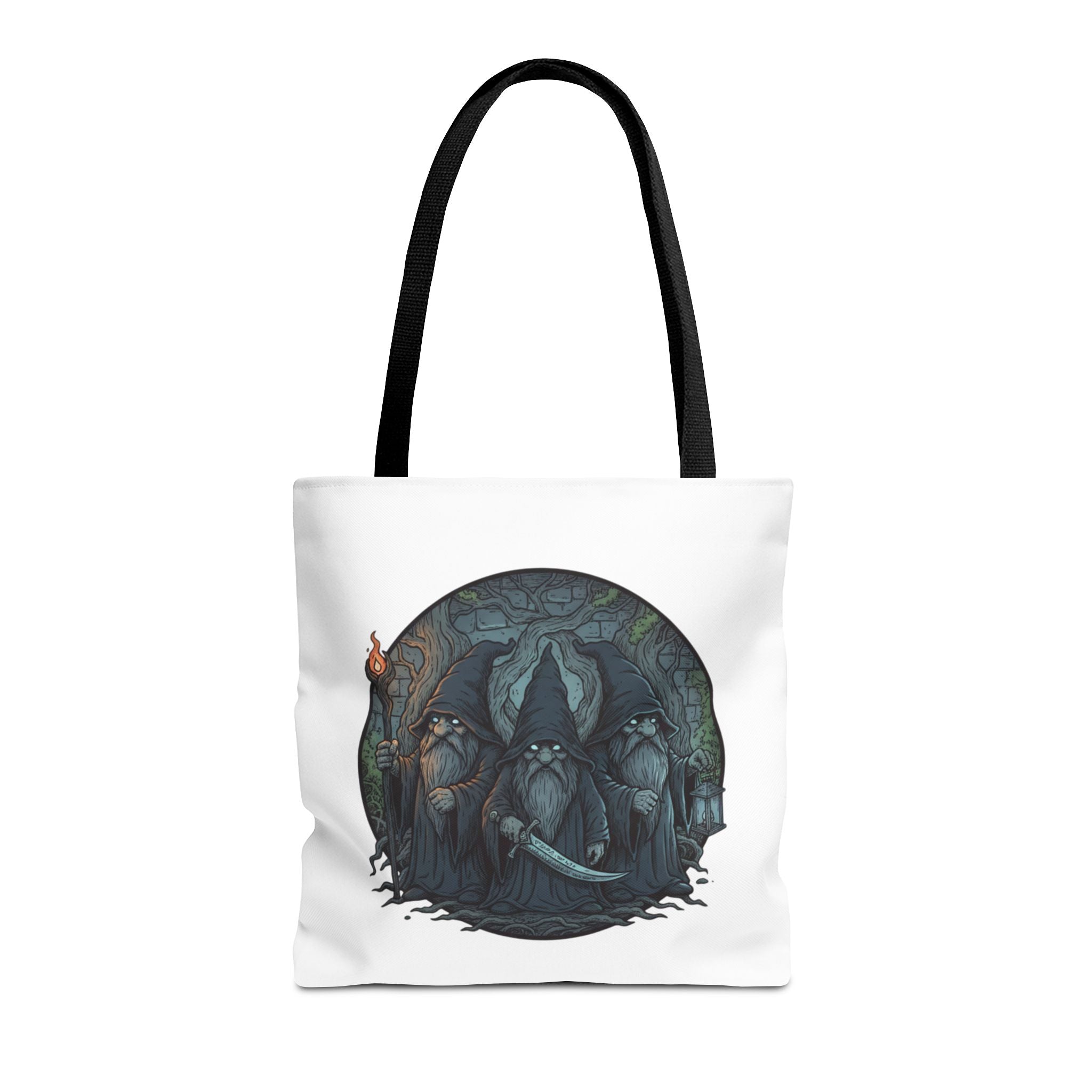 Mystic Grove Wizards Tote Bag — Fantasy Circle Art All-Over Print