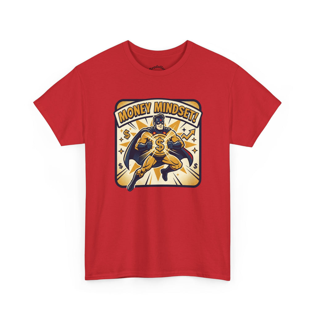 Money Mindset Tee — Retro Superhero Cash Graphic T-Shirt