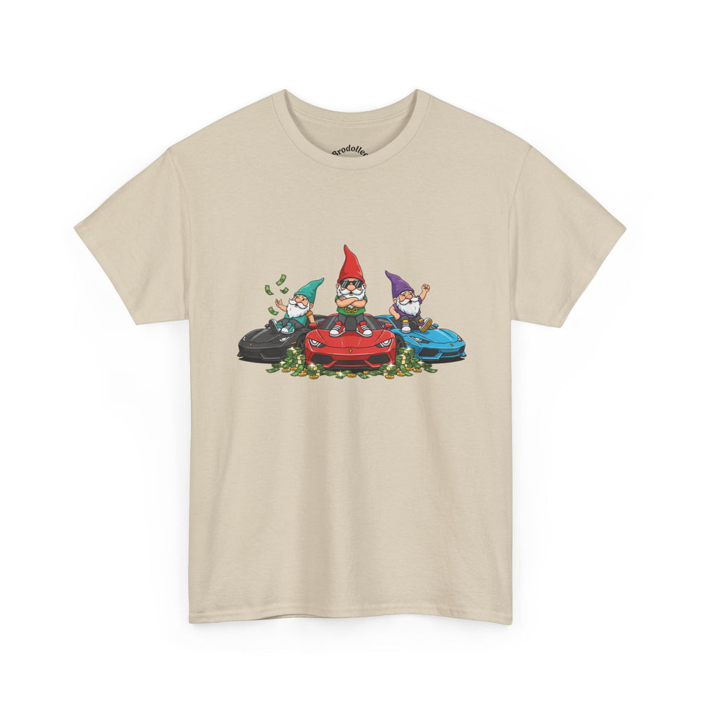 Gnome Race Car Tee — Cute Gnome Driving Cars Graphic T-Shirt