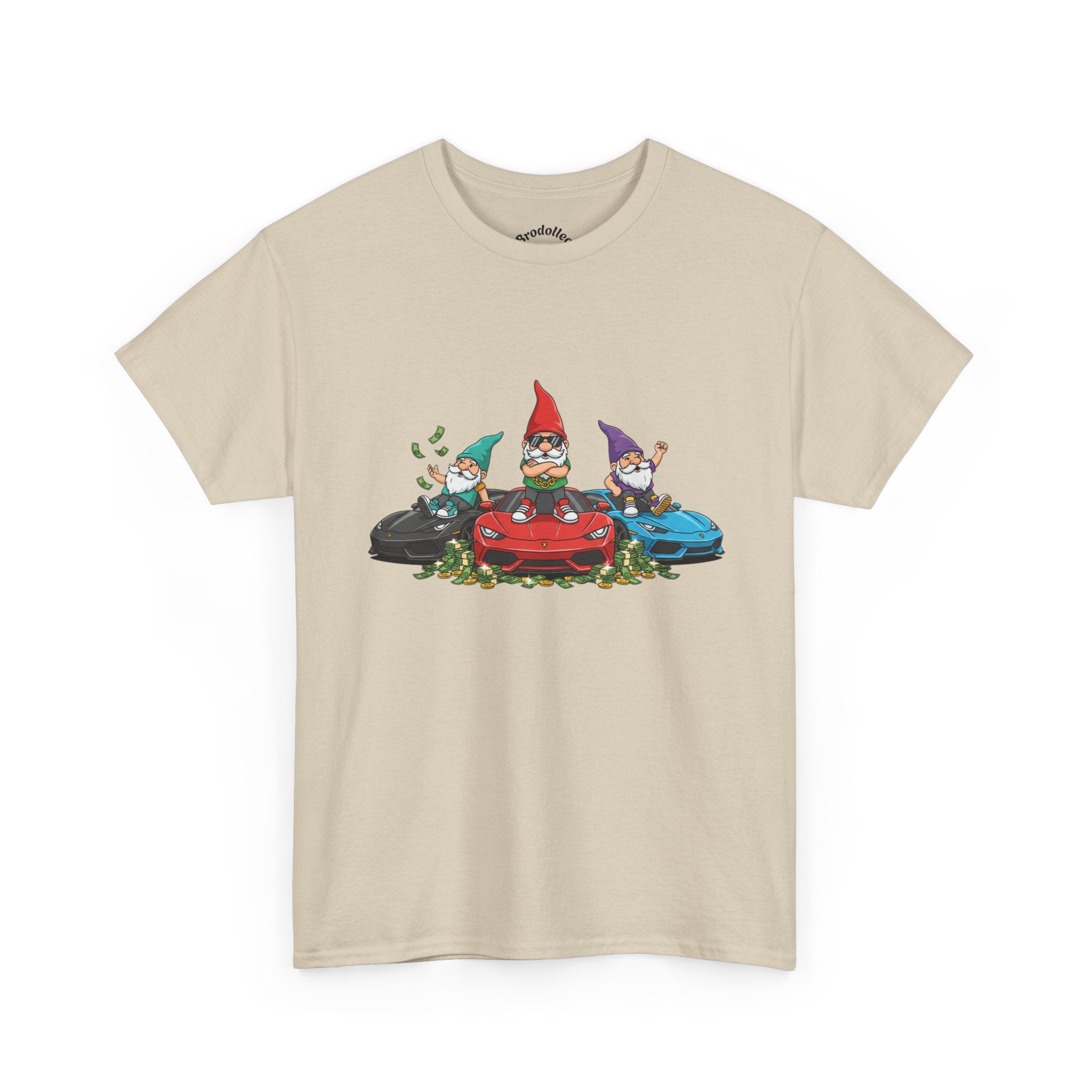 Gnome Race Car Tee — Cute Gnome Driving Cars Graphic T-Shirt