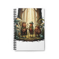 Whimsical Forest Folk Spiral Notebook — Ruled Journal with Mushroom Band Artwork