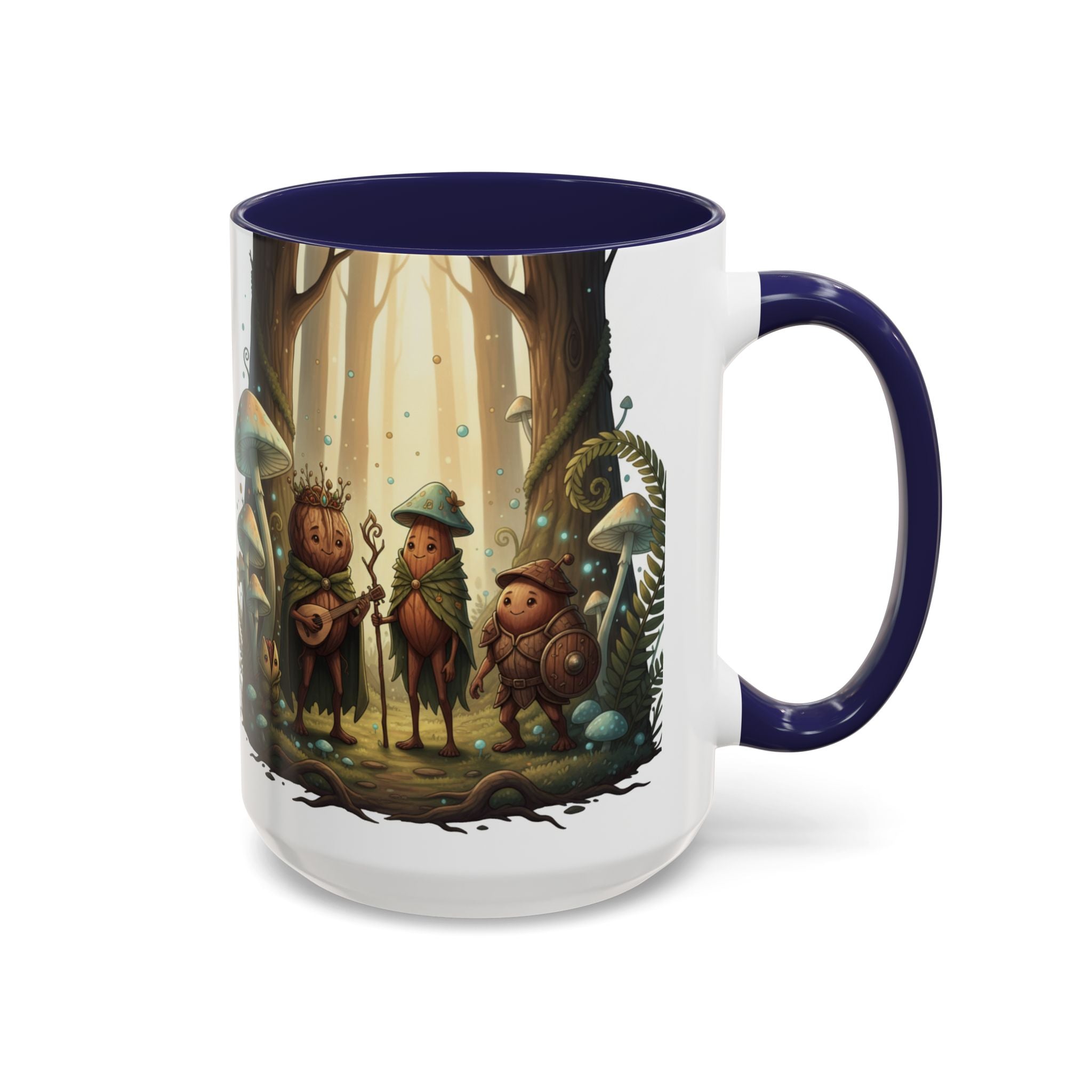 Whimsical Forest Mushroom Mug — Cute Woodland Gnome Coffee Cup