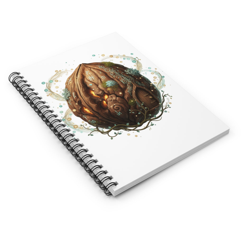 Woodland Tree-Hollow Spiral Notebook — Fantasy Nature Sketchbook (Ruled)