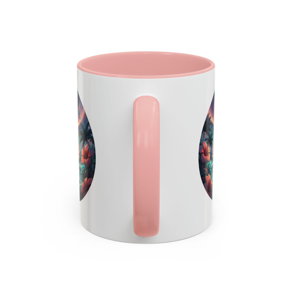 Tropical Sunset Coffee Mug — Romantic Beach Couple Accent Mug (11/15 oz)