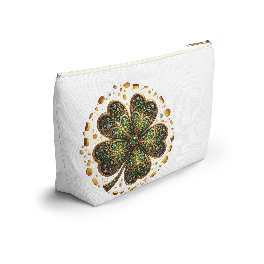 Clover Accessory Pouch — St. Patrick’s Day Shamrock Makeup Bag