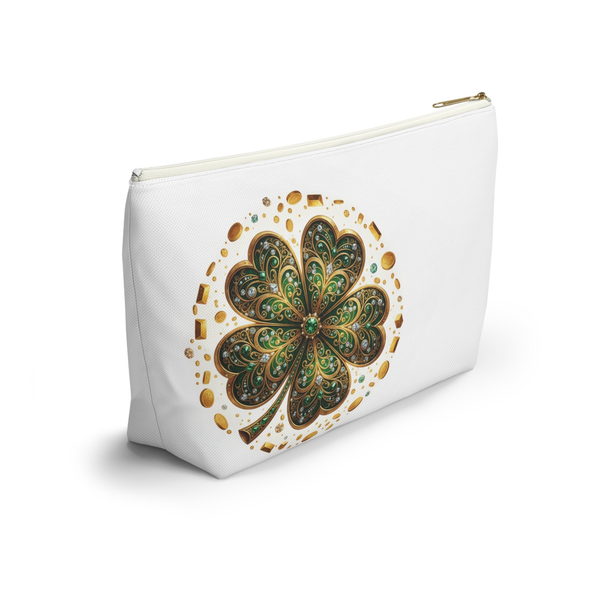 Clover Accessory Pouch — St. Patrick’s Day Shamrock Makeup Bag
