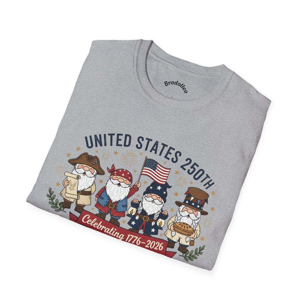 United States 250th Anniversary Patriotic Gnome T-Shirt – Celebrating 1776–2026