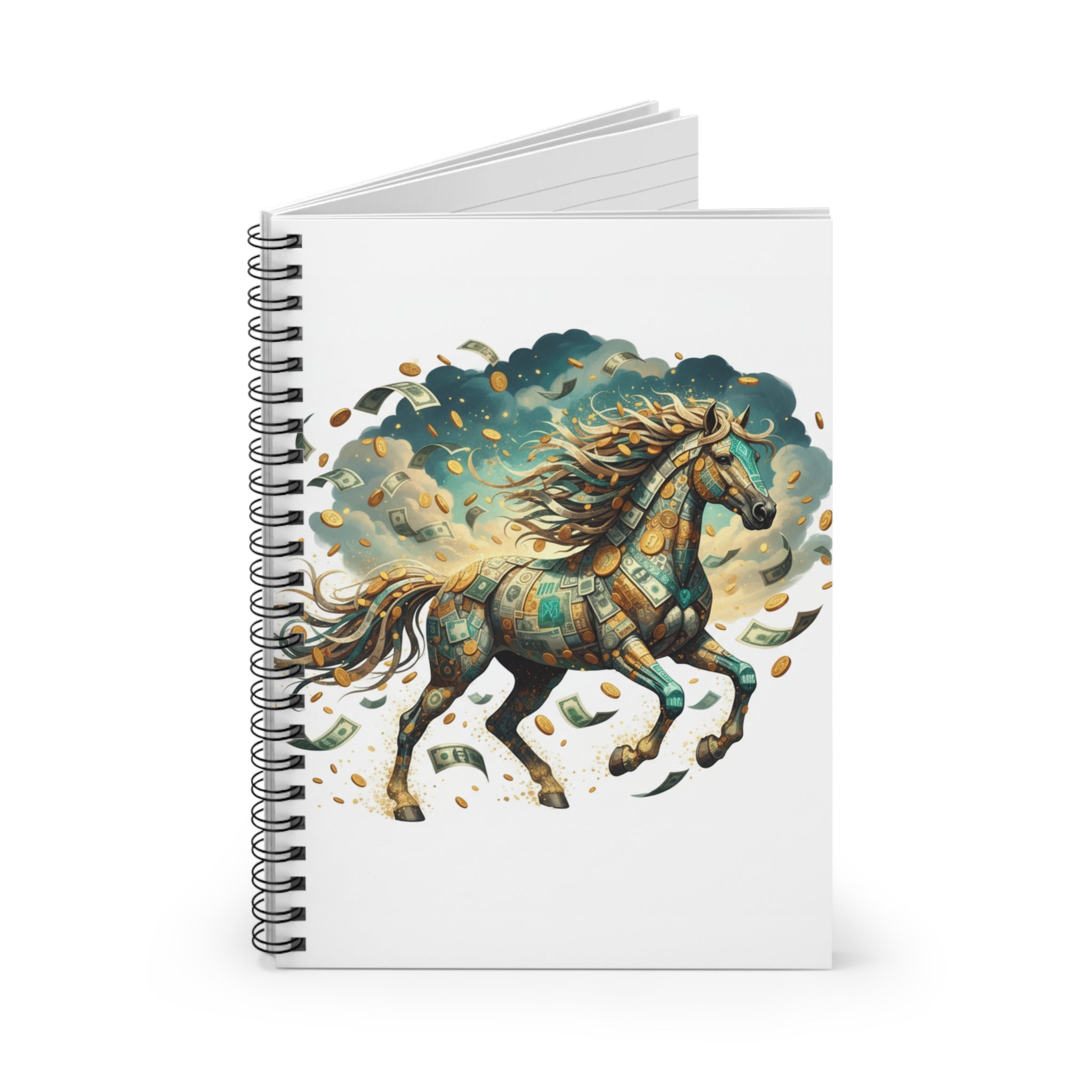 Mystic Money Horse Spiral Notebook — Ruled Journal for Writers & Dreamers