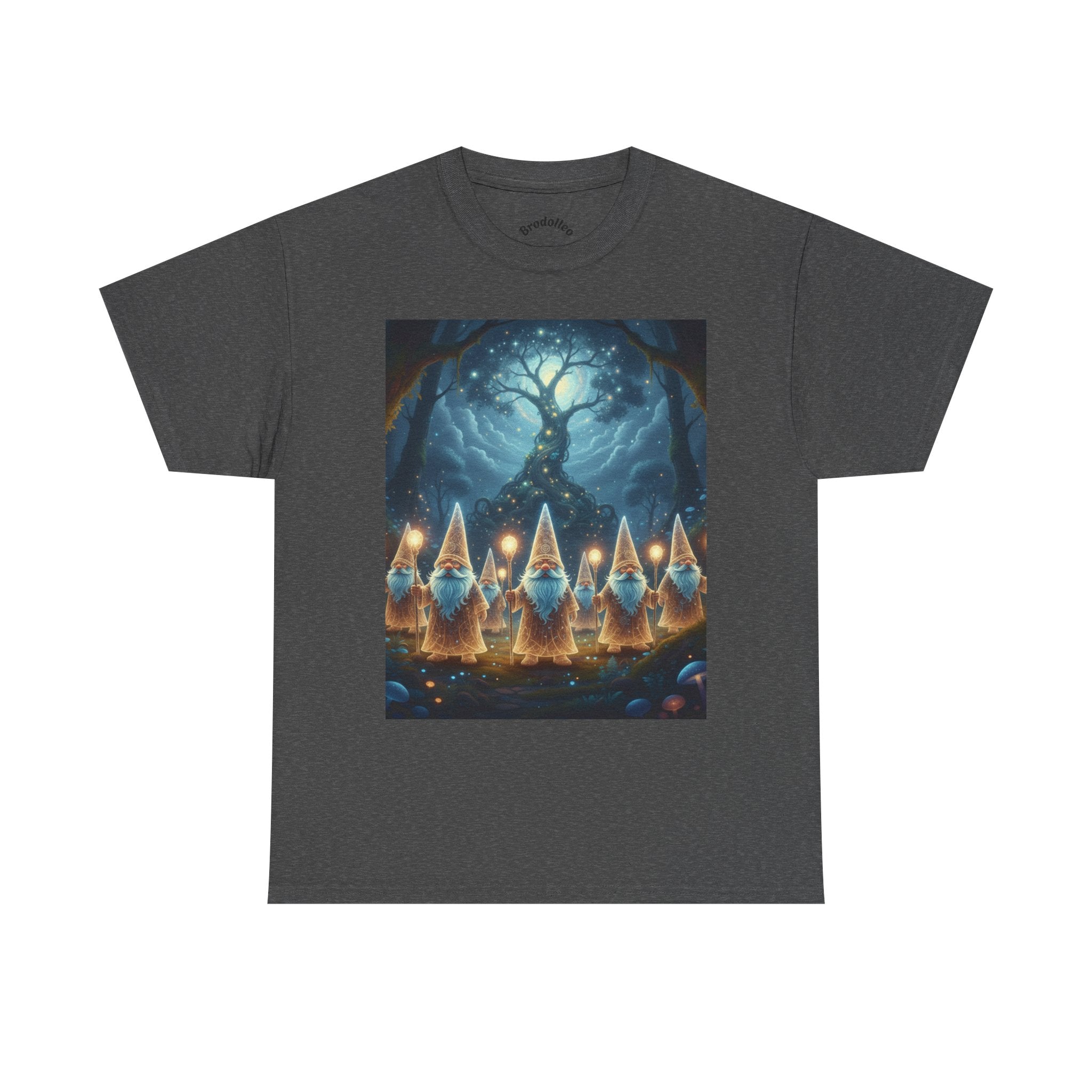 Gnome Lanterns Tee — Whimsical Forest Gnomes Nightlight T-Shirt