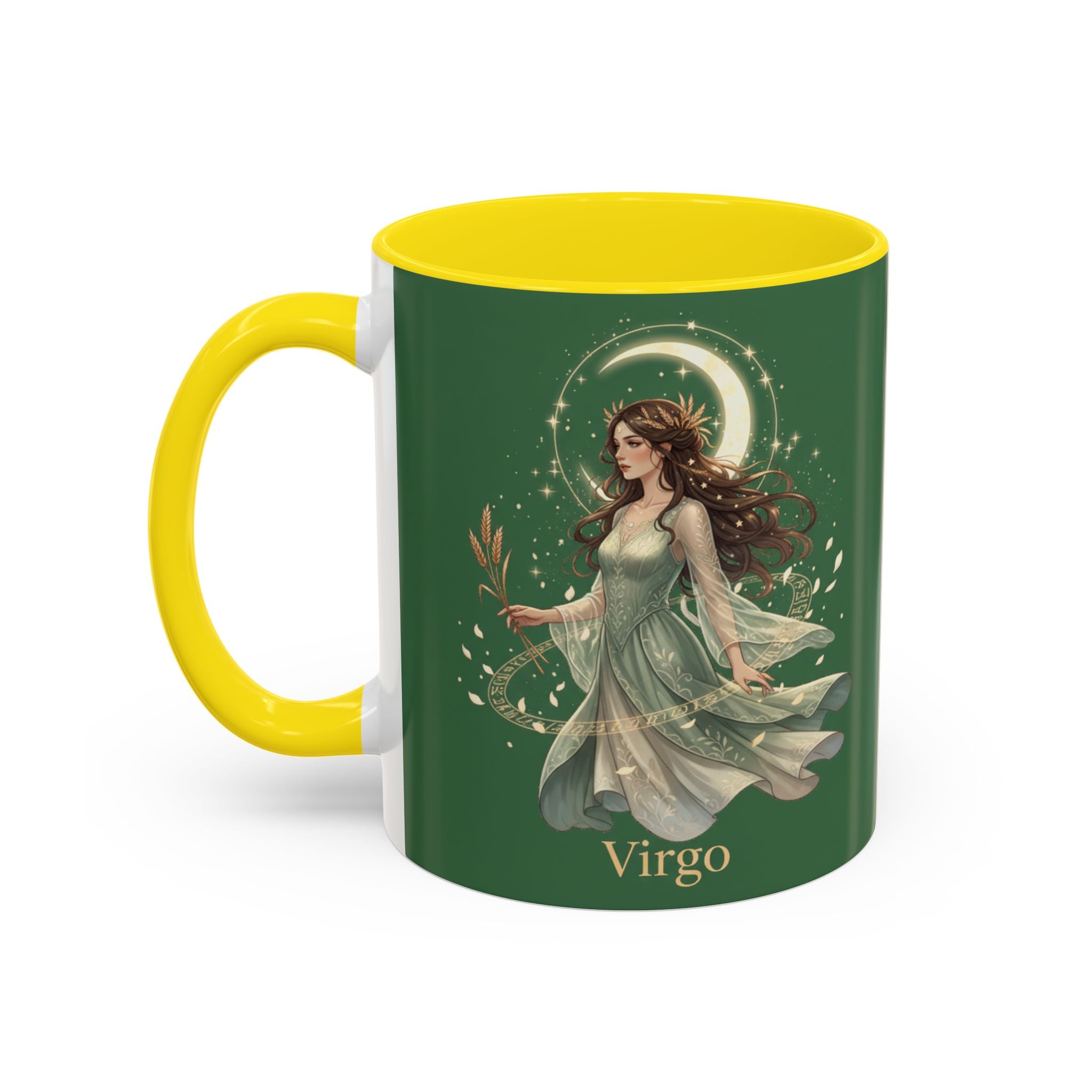 Virgo Zodiac Accent Coffee Mug — Astrological Virgo Gift (11/15oz)