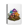 Mushroom Magic Spiral Notebook — Ruled Journal with Colorful Fantasy Fungi Cover