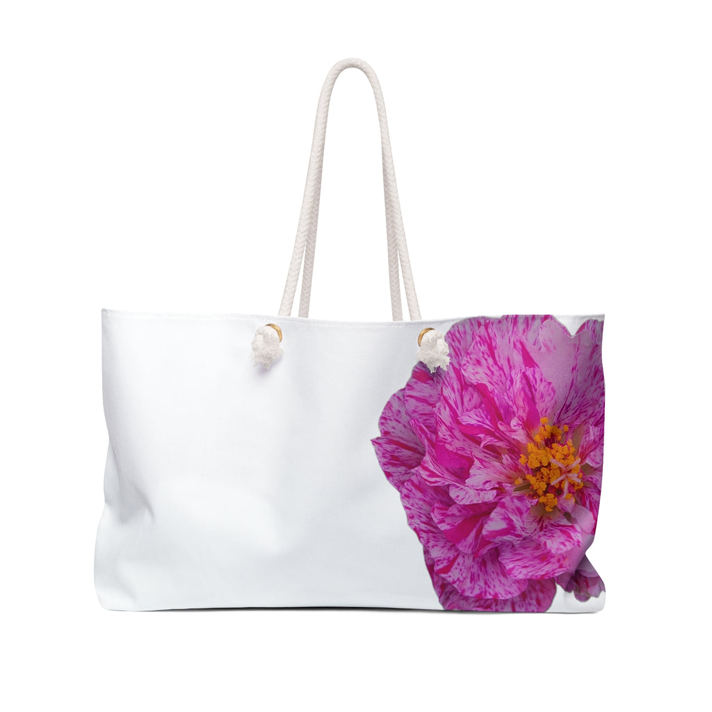 Pink Peony Weekender Bag — Floral Travel Tote for Women