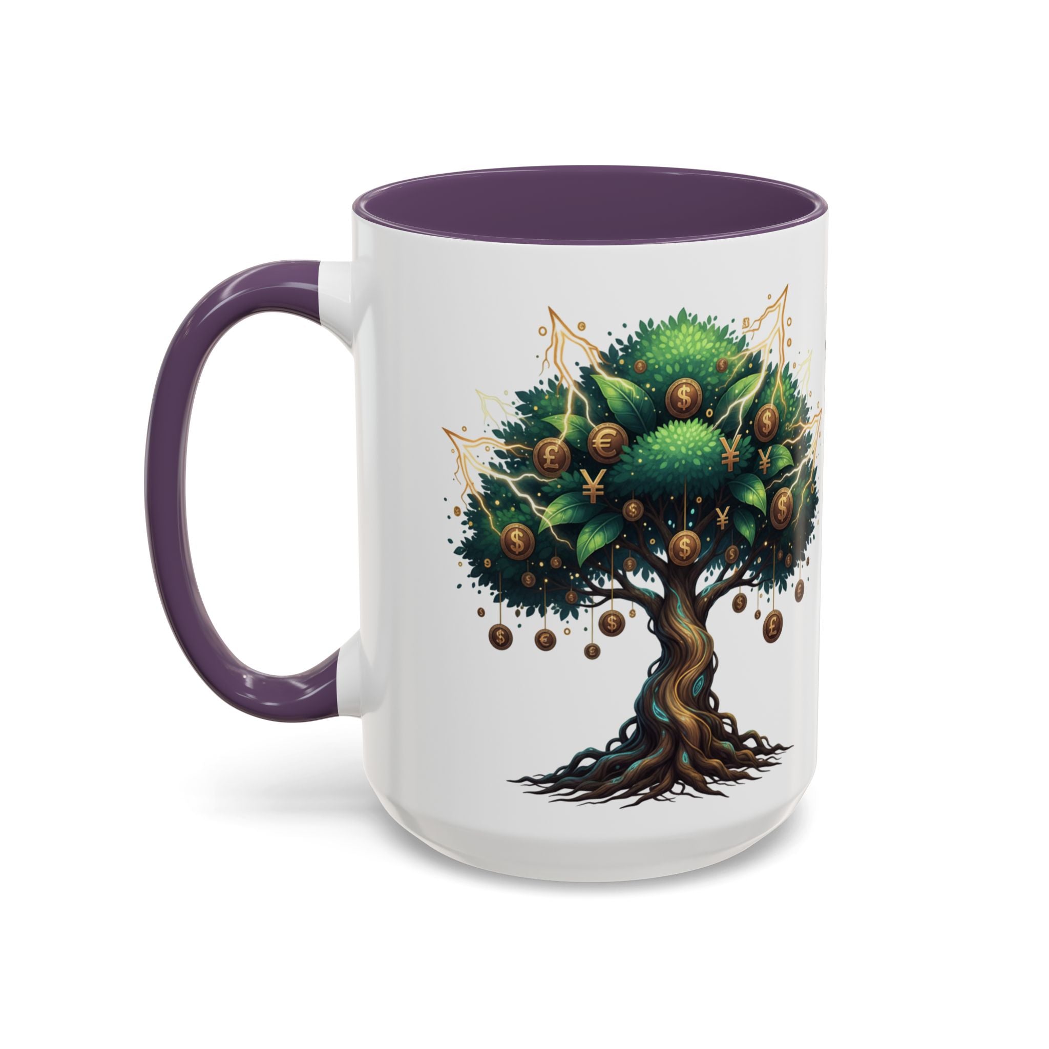 Accent Mug — Money Flows to Me Tree of Abundance Coffee Cup (11/15oz)