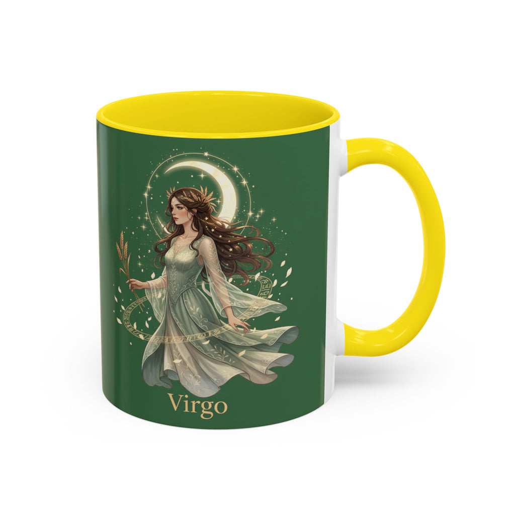 Virgo Zodiac Accent Coffee Mug — Astrological Virgo Gift (11/15oz)