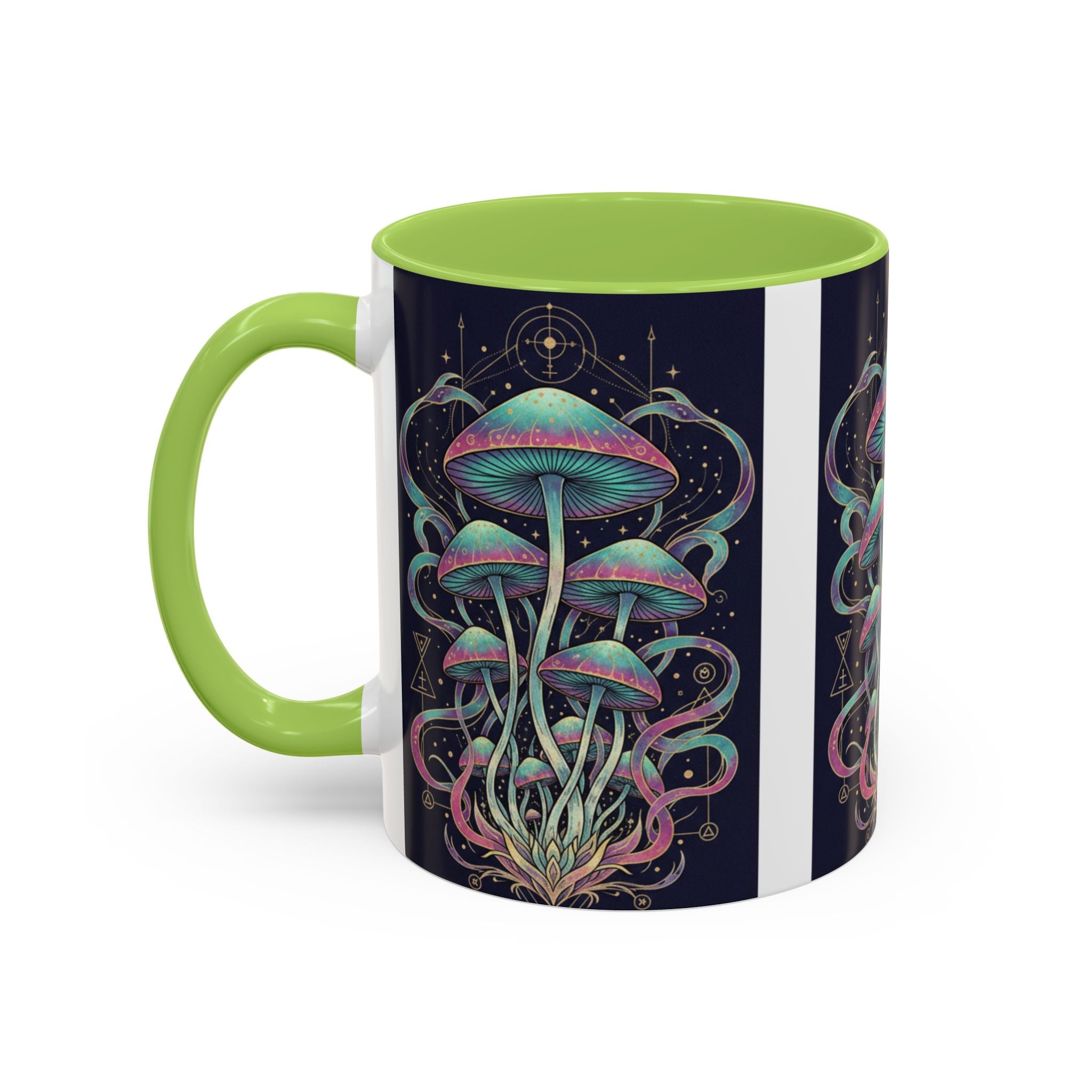 Mystical Mushroom Coffee Mug — Psychedelic Nature Art Accent Mug