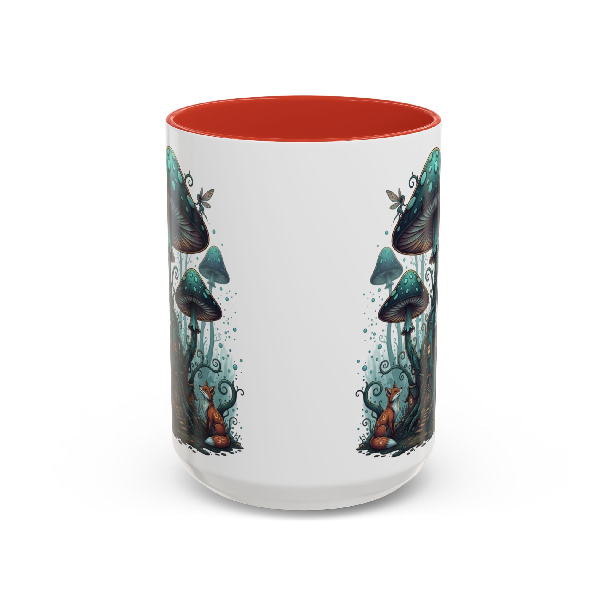 Enchanted Mushroom Cottage Coffee Mug — Fantasy Forest Accent Mug