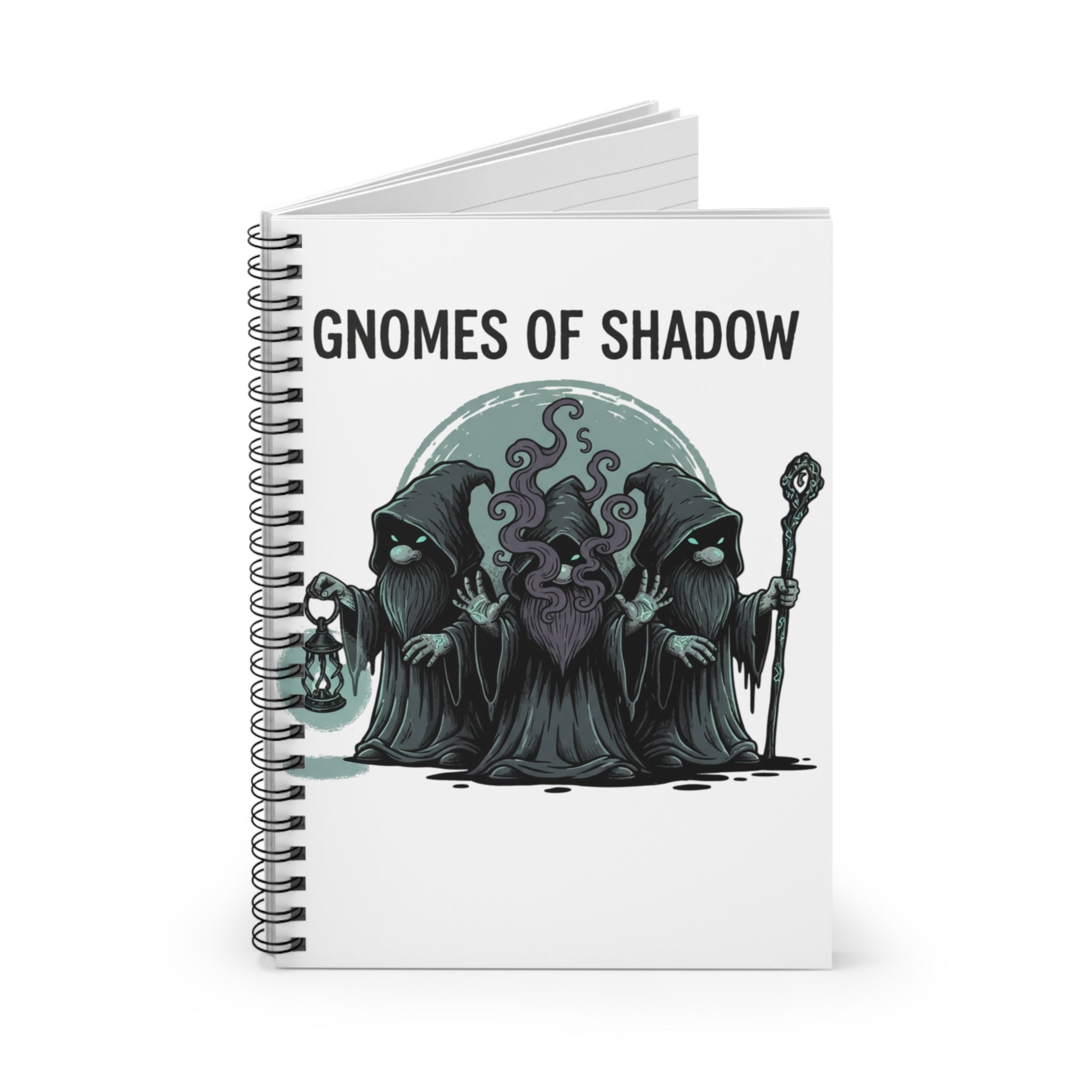Gnomes of Shadow Spiral Notebook — Gothic Fantasy Ruled Journal for Writers & RPG Players