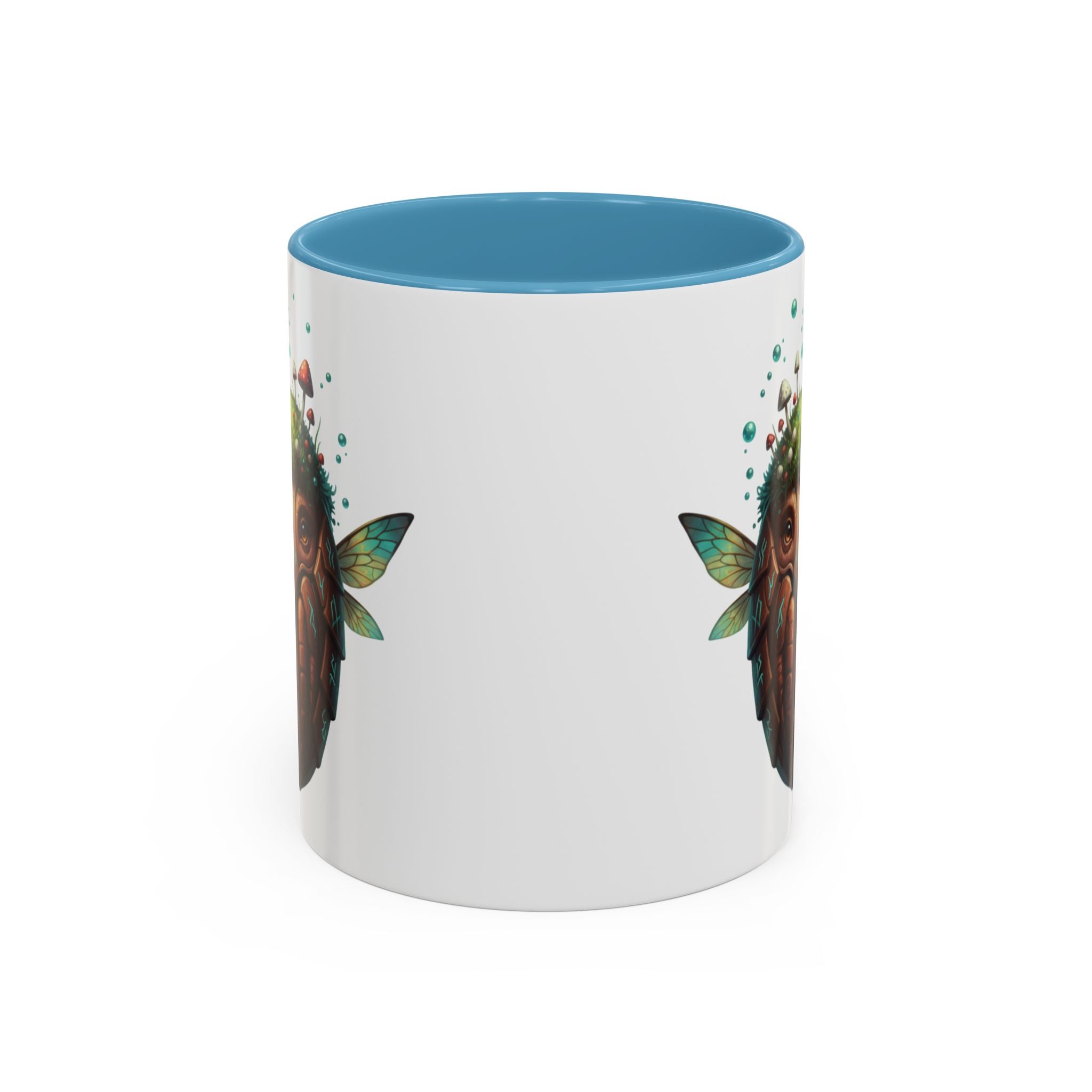 Mushroom Forest Mask Accent Coffee Mug — Fantasy Woodland Creature 11/15oz