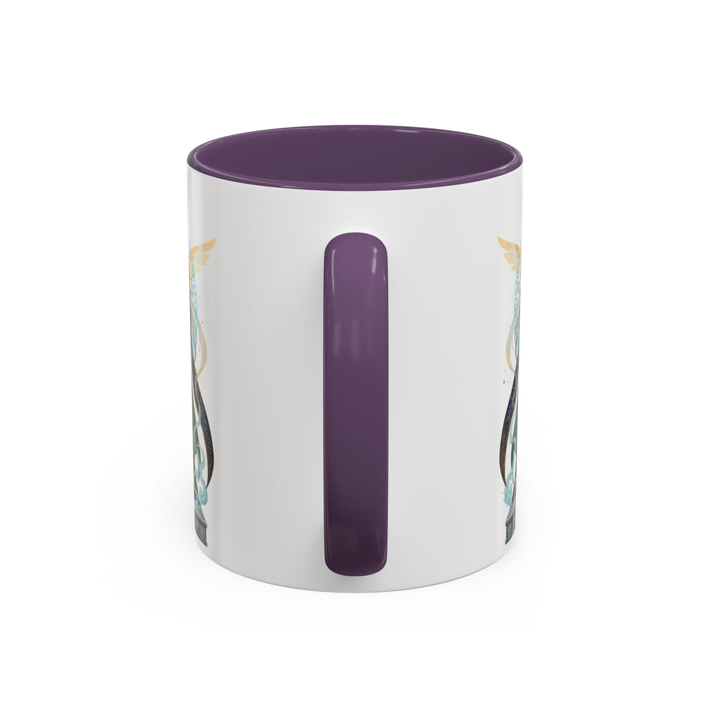 Mystic Oracle Coffee Mug — Woman with Crystal Ball Accent Mug