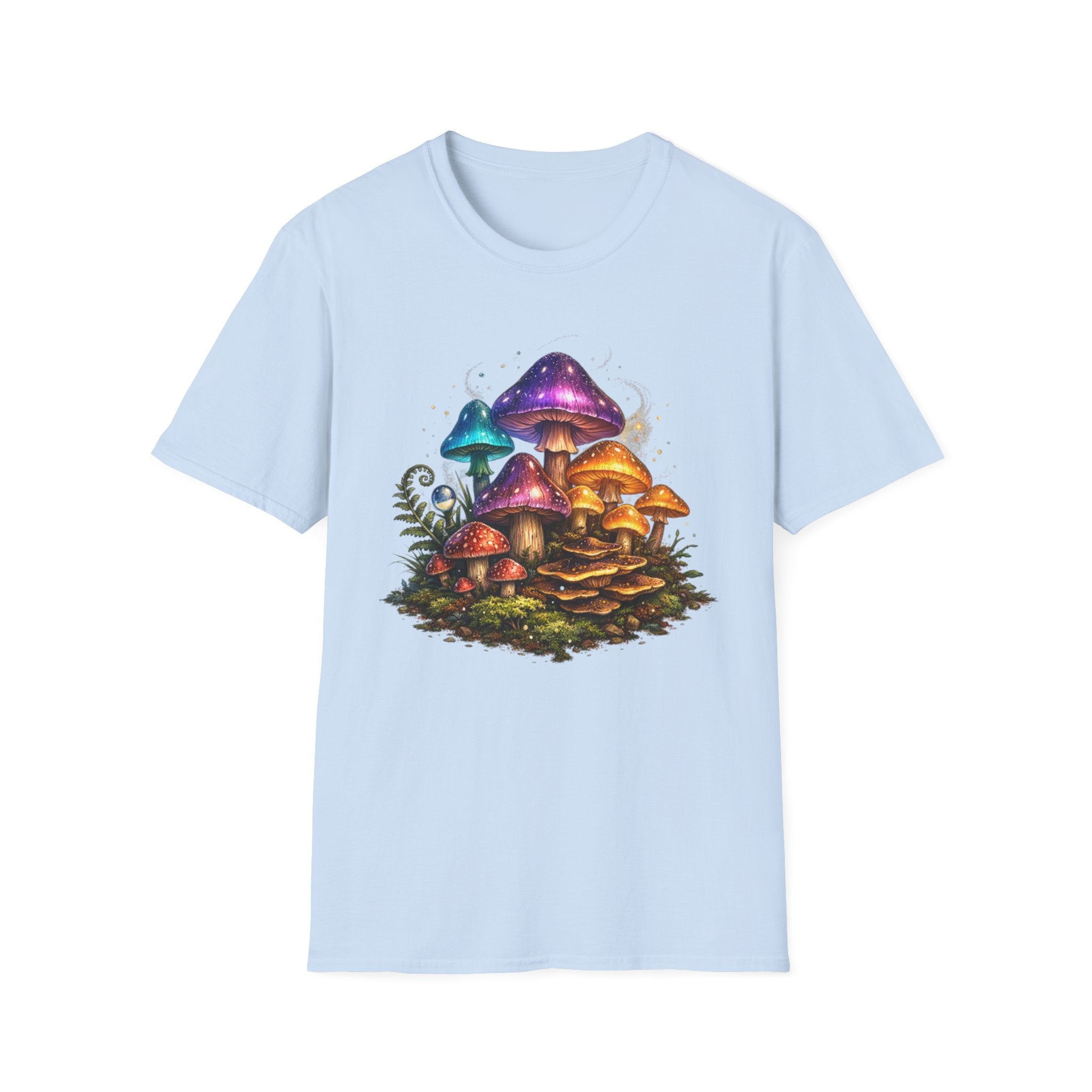 Mushroom Grove Graphic T-Shirt — Colorful Fantasy Fungi Design