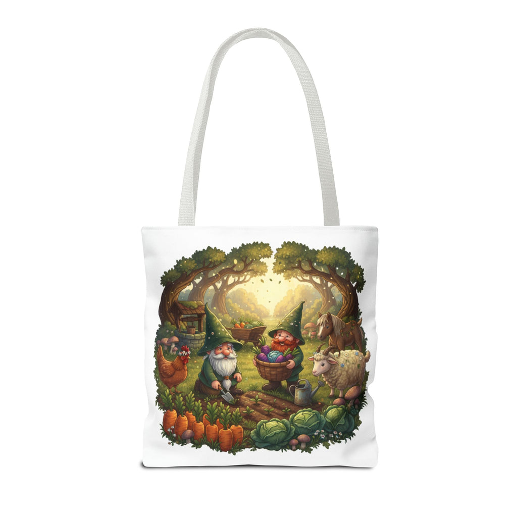 Gnome Garden Tote Bag — Whimsical Woodland Market Illustration