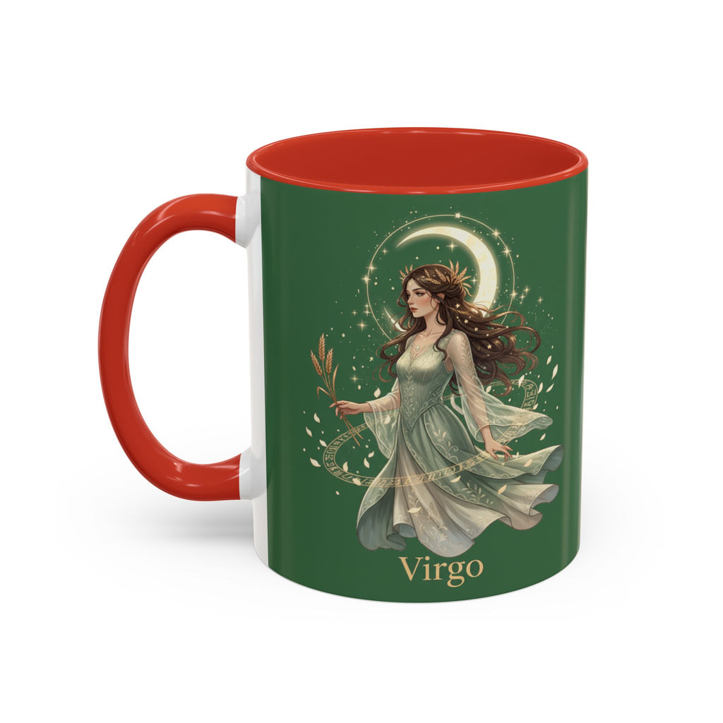 Virgo Zodiac Accent Coffee Mug — Astrological Virgo Gift (11/15oz)